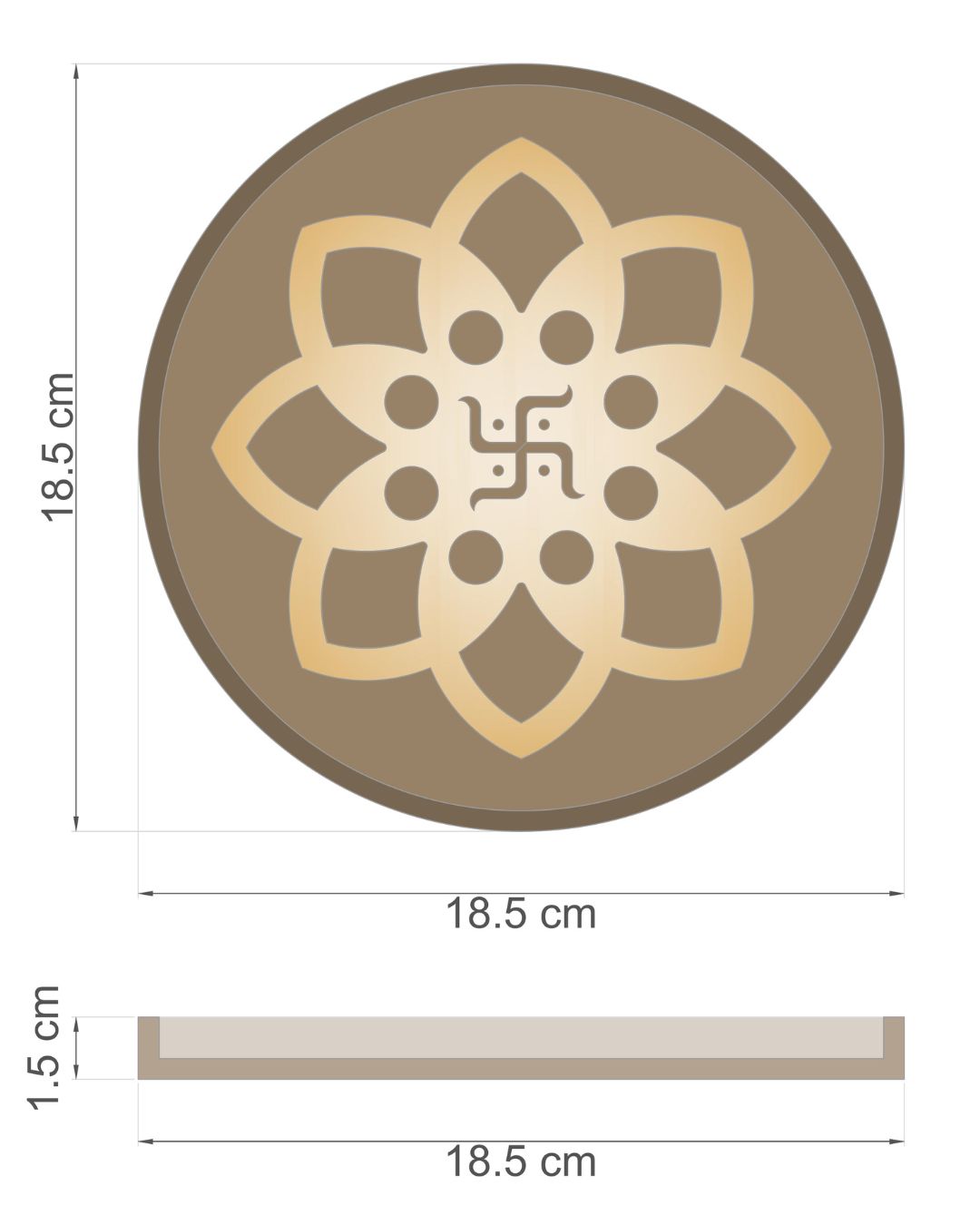 SUSHOBHAN THALI - Pooja Thali (18.5 cm)