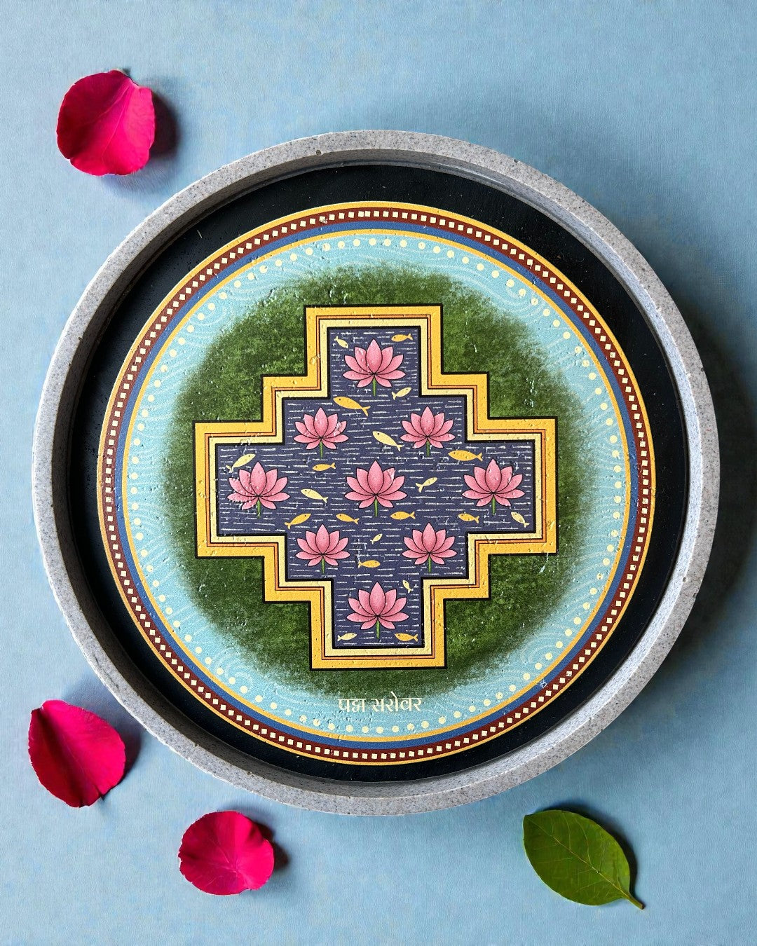 DECOR PLATES 14 SWAPNA SET +MAHAVIR SWAMI - 25 cm