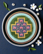 Eco-friendly Jain wall art Lotus Lake Swapna representing purity and spiritual growth