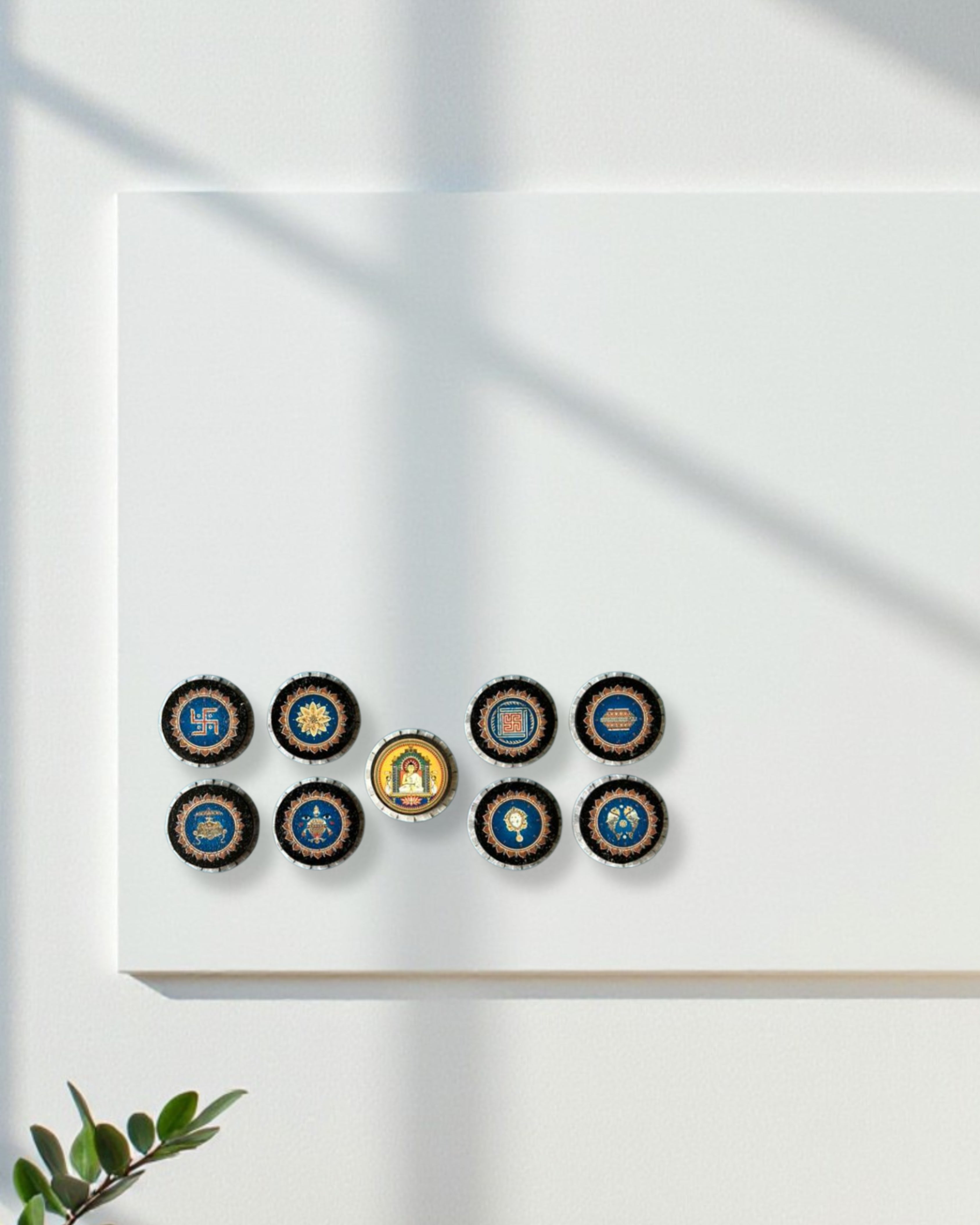 ASHTAMANGAL MAGNET SET - Circle