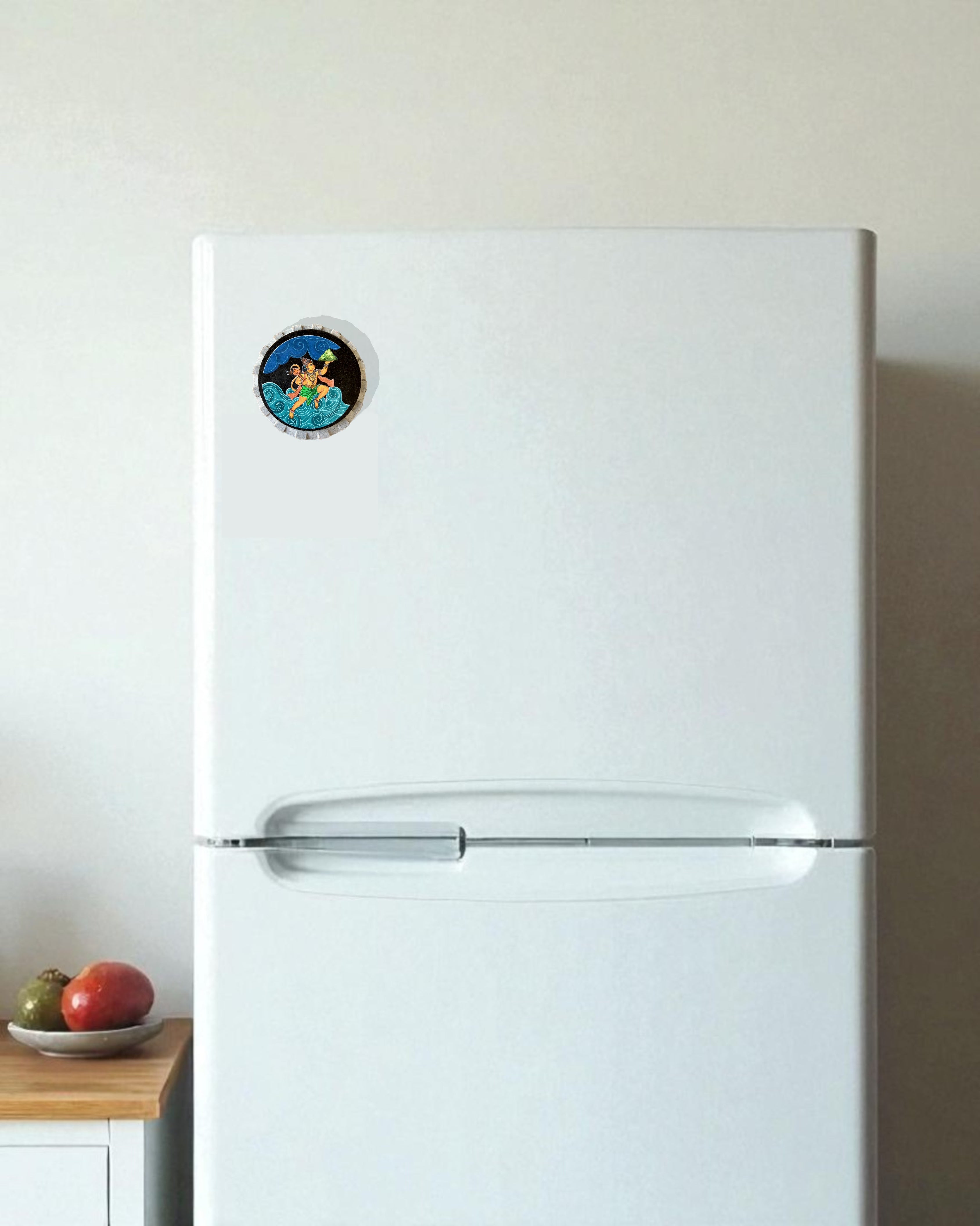 AASTHA MAGNET  - Hanumanji with Dronagiri Mountain (Circle)