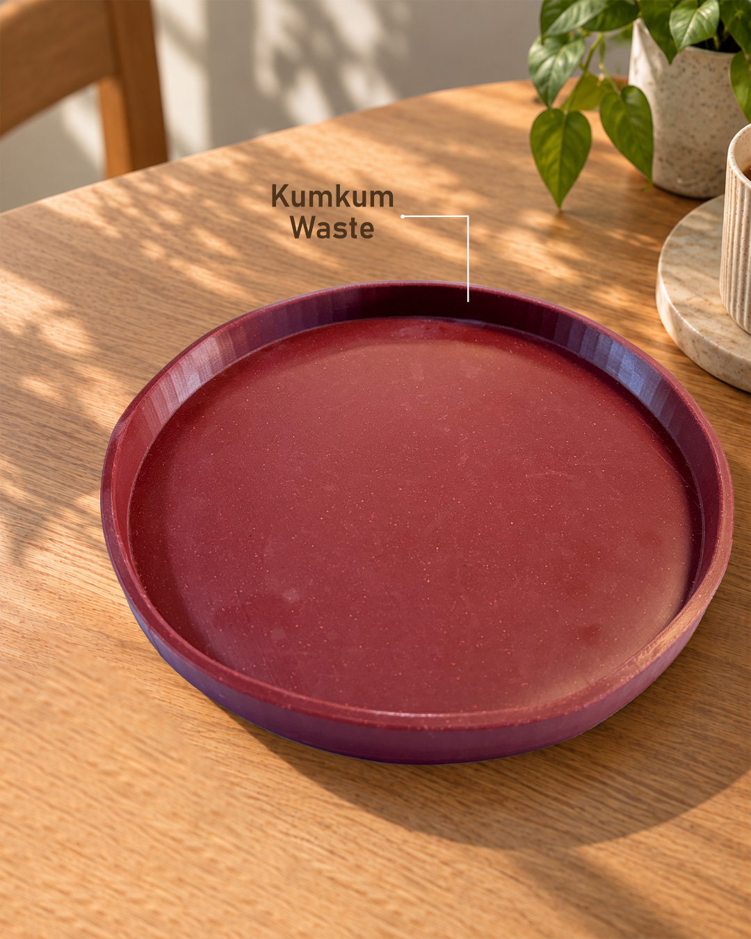 CIRCULAR RED TRAY