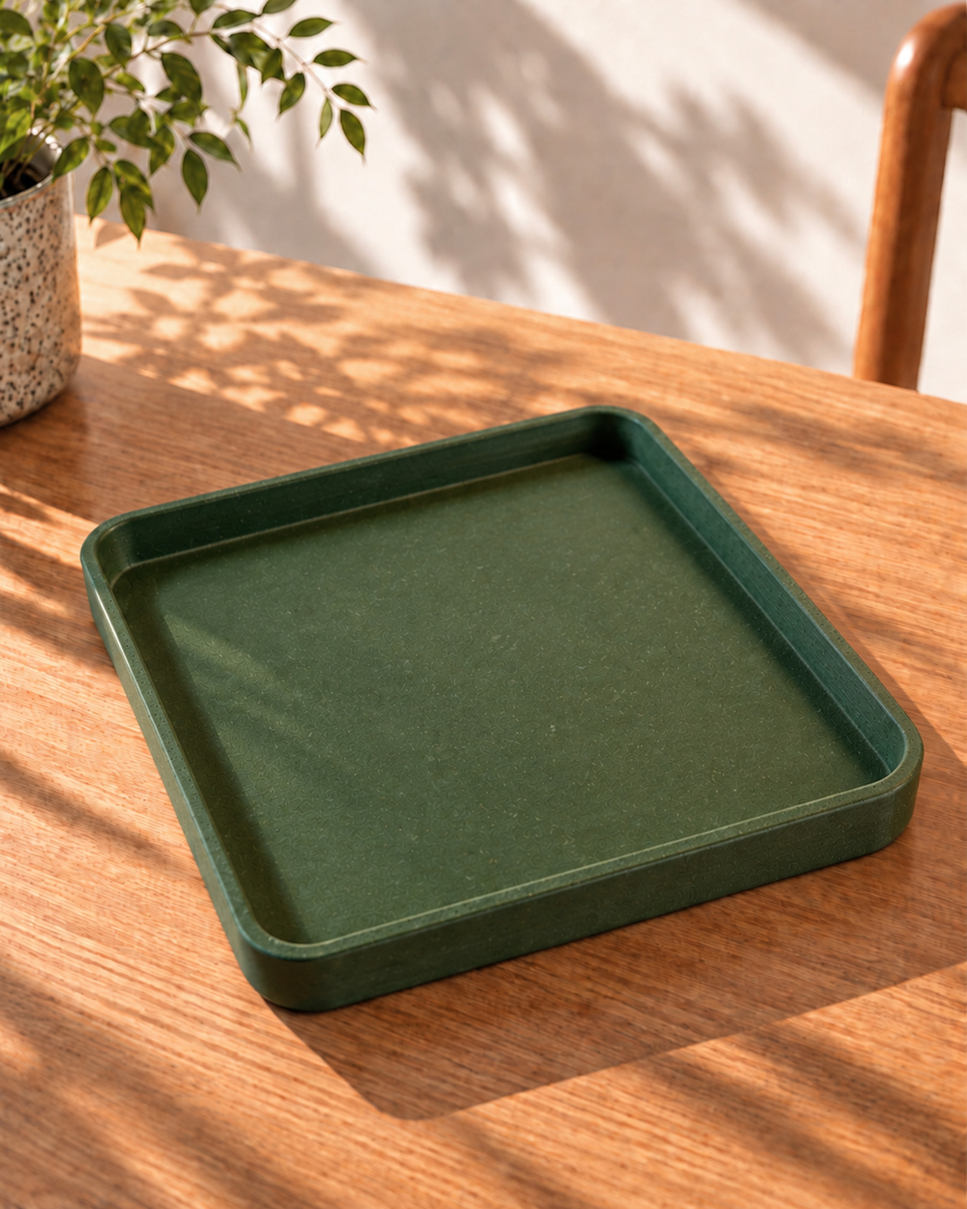 SQUARE GREEN TRAY