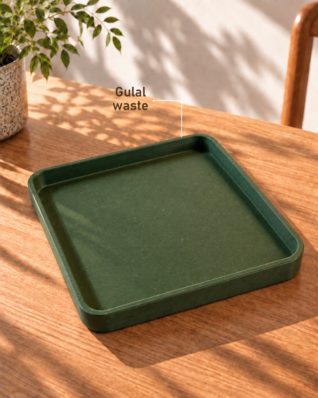SQUARE GREEN TRAY