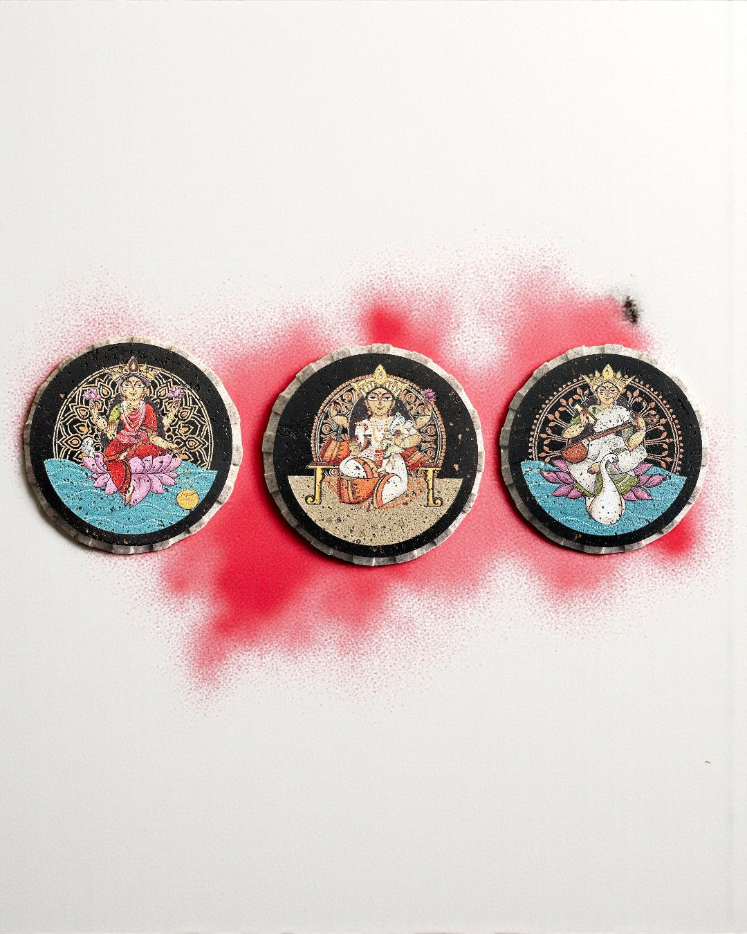 TRIDEVI AASTHA MAGNET SET (Circle)