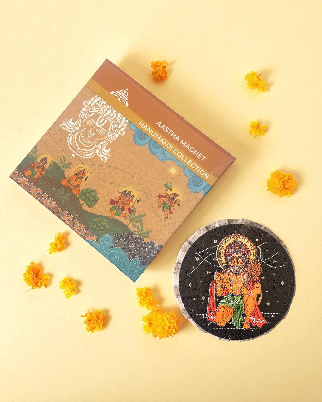 AASTHA MAGNET - Hanumanji Blessing Posture (Circle)
