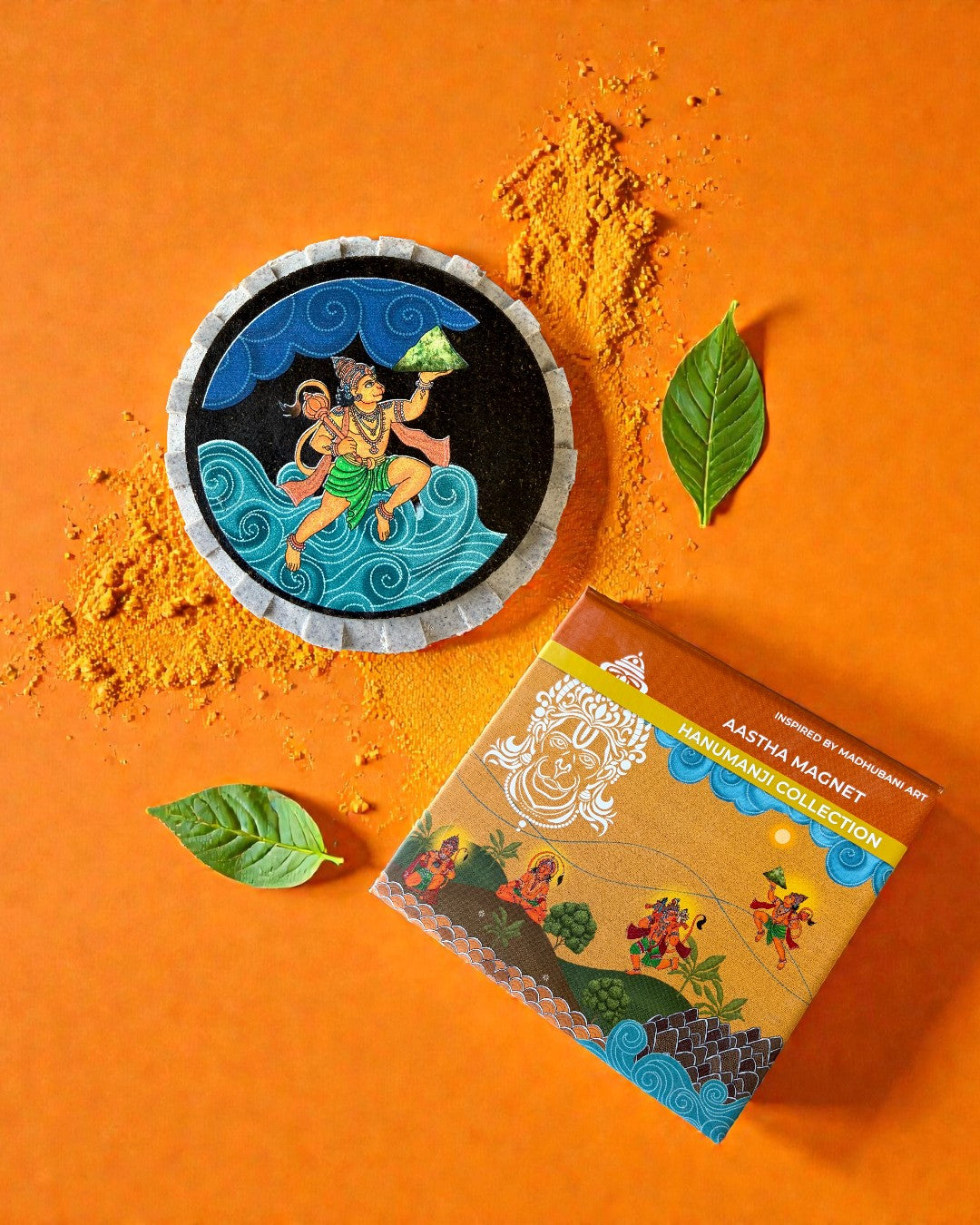 AASTHA MAGNET  - Hanumanji with Dronagiri Mountain (Circle)