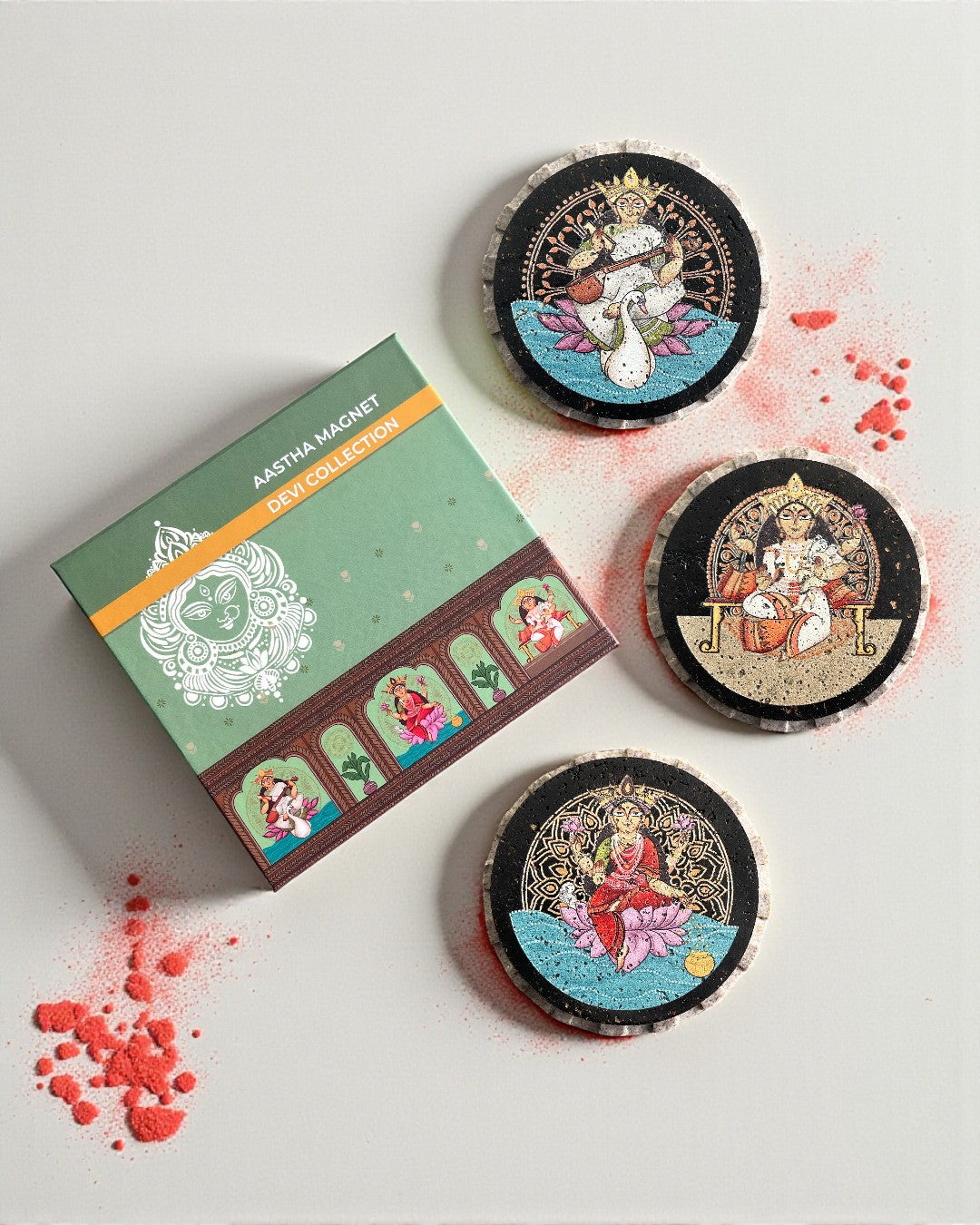 TRIDEVI AASTHA MAGNET SET (Circle)