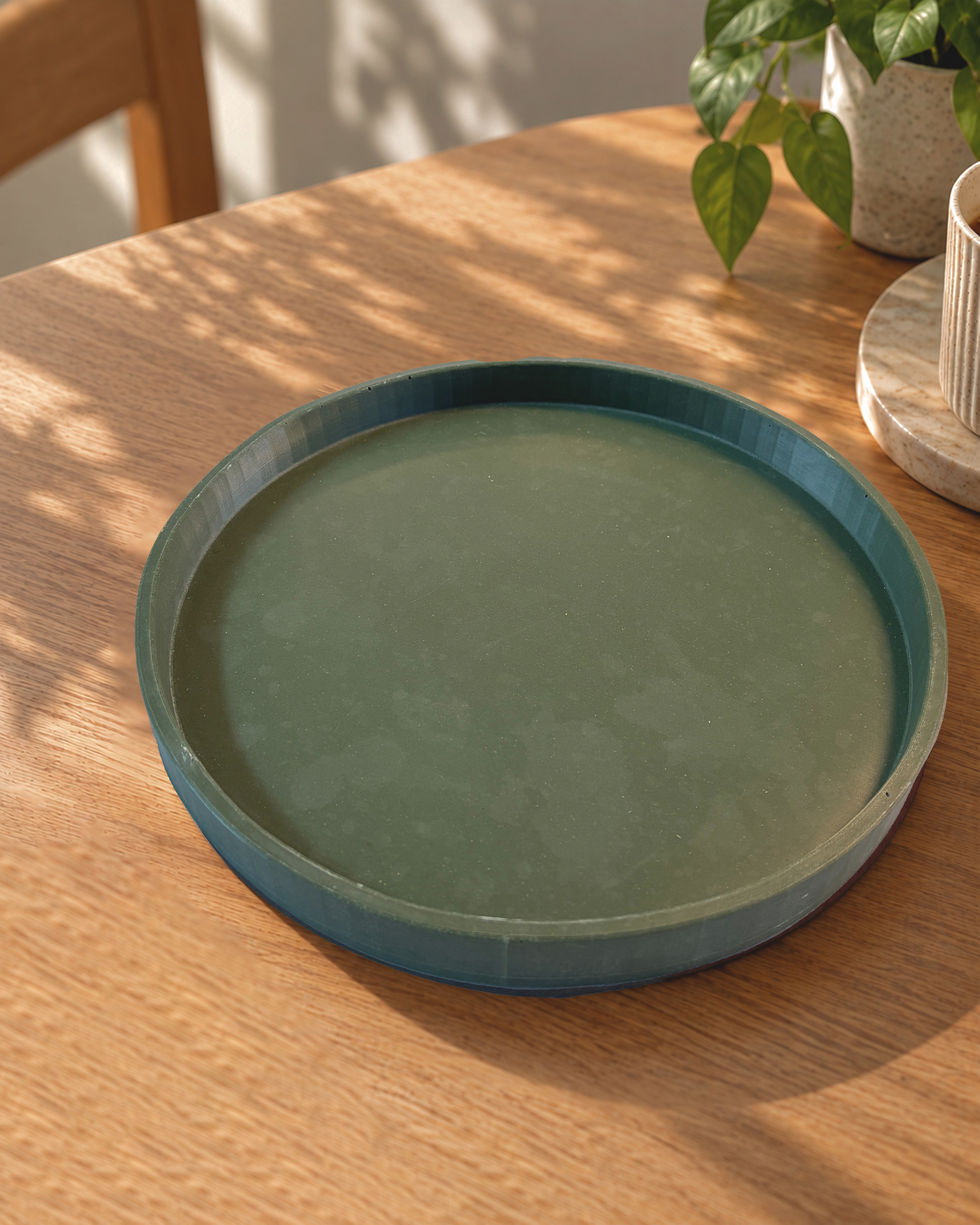 CIRCULAR GREEN TRAY