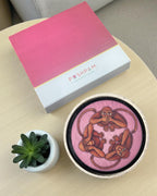 THREE WISE MONKEYS DECOR PLATE - ROSE (18.5 cm)