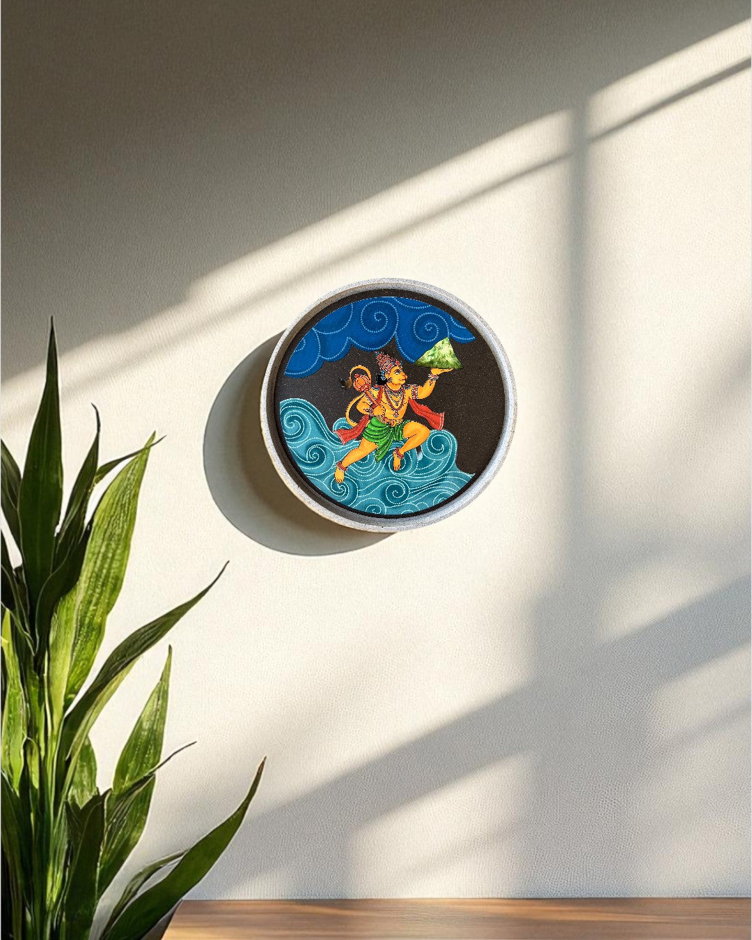 SUSHOBHAN THALI - Hanumanji with Mountain (18.5 cm)