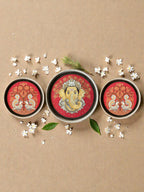 SUSHOBHAN THALI - Set of Gajanana (25 cm) & Peacock Motif (18.5 cm)