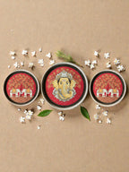 SUSHOBHAN THALI - Set of Gajanana (25 cm) & Elephant Motif (18.5 cm)