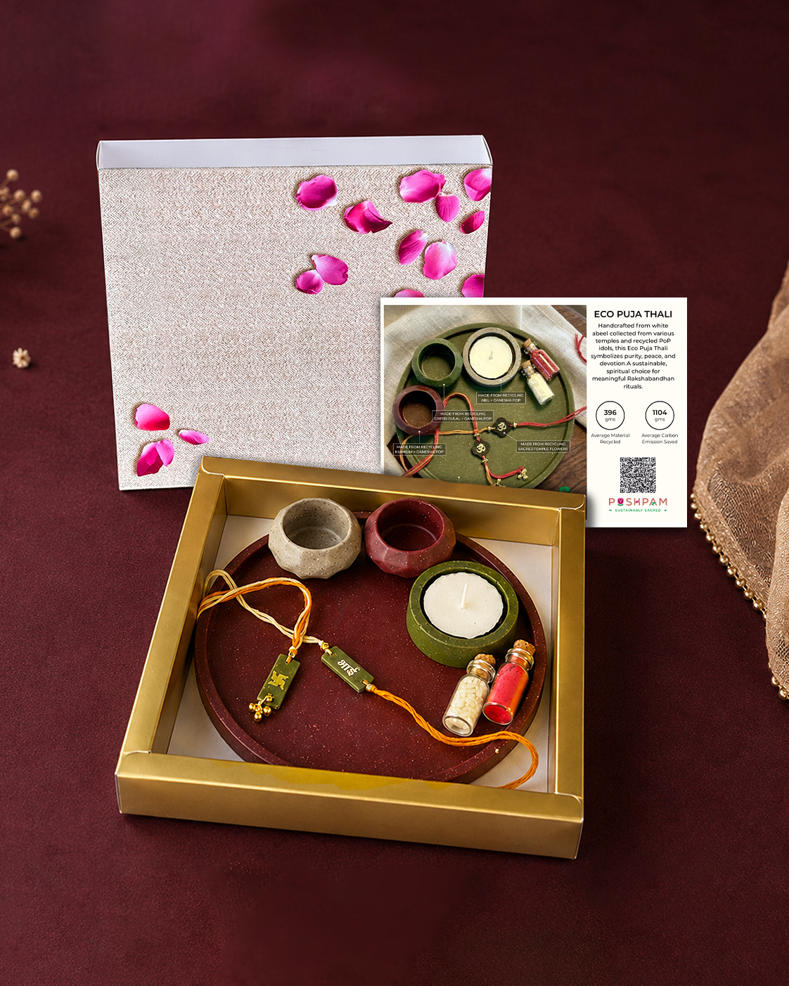 Eco Puja Thali Red