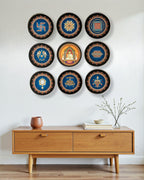 ASHTAMANGAL + MAHAVIR SWAMI(SET OF 9) - 25 cm