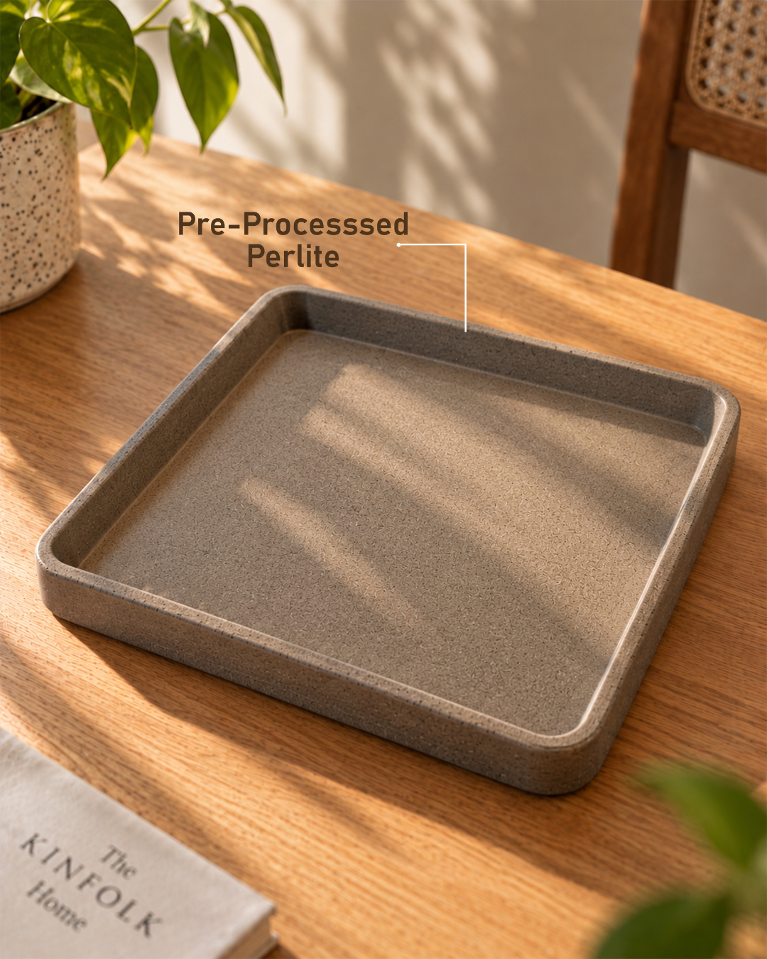 SQUARE GREY TRAY