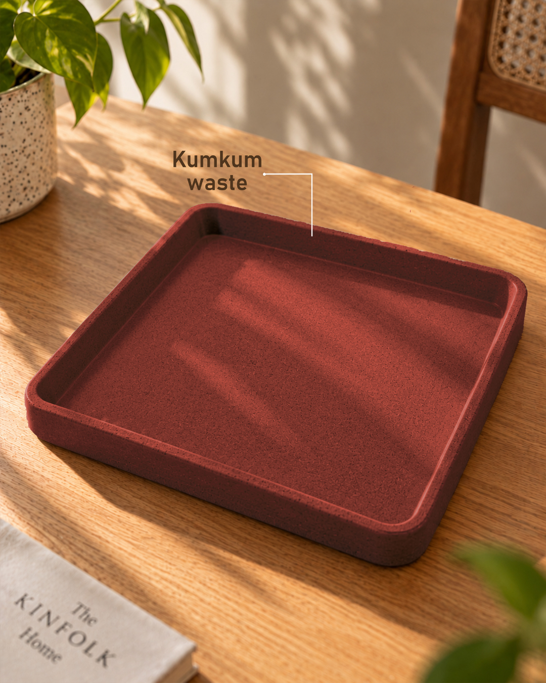 SQUARE RED TRAY