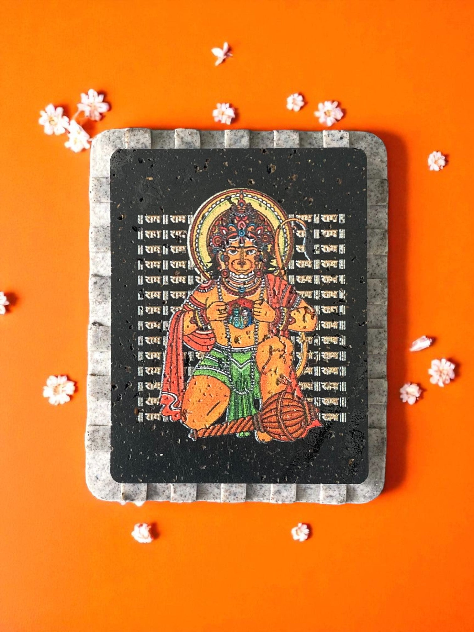 PRASAAD MUDRIKA - Hanumanji with Shri Ram and Sitaji (Rectangle)