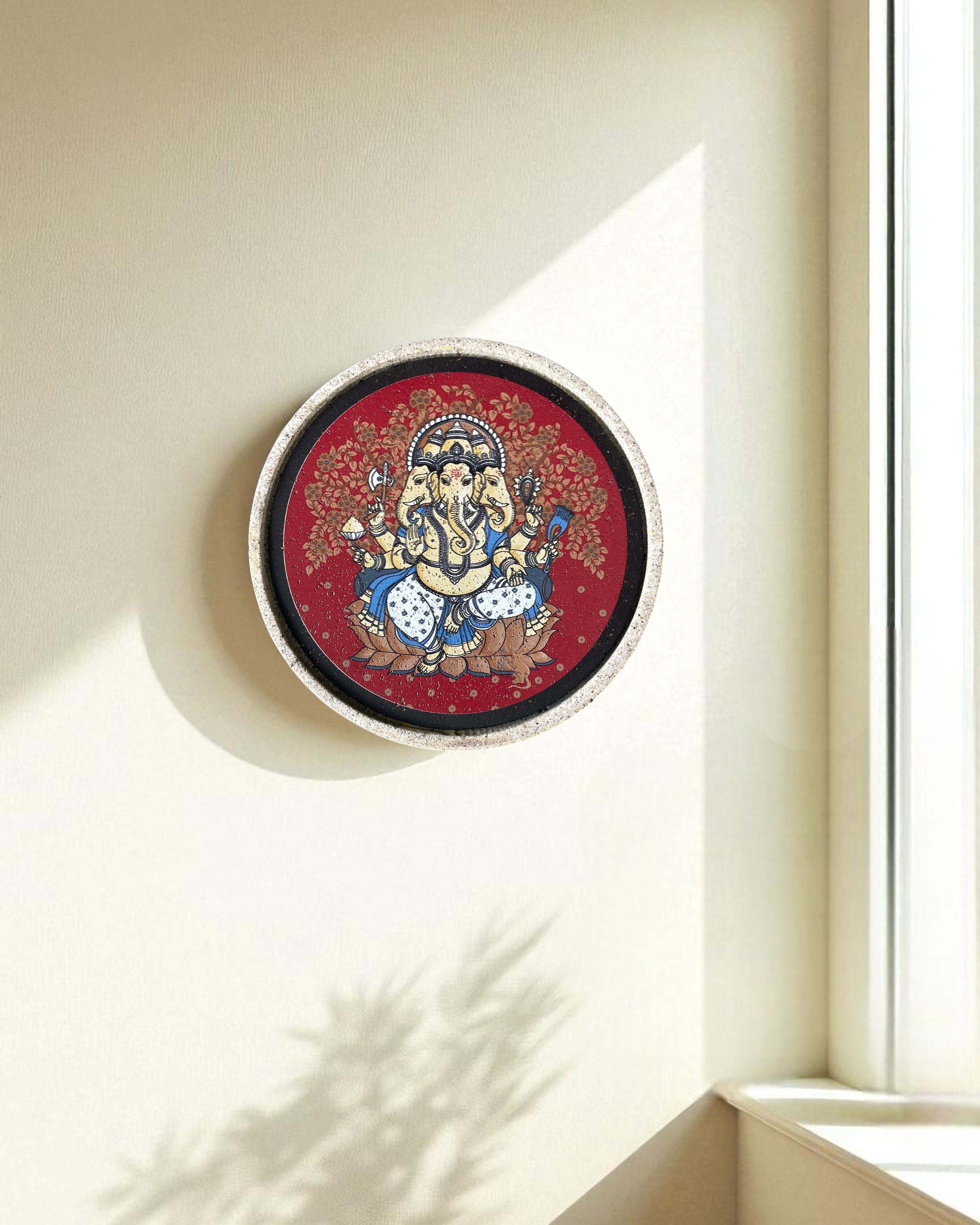 SUSHOBHAN THALI - Trimukhi Ganesha (25 cm)