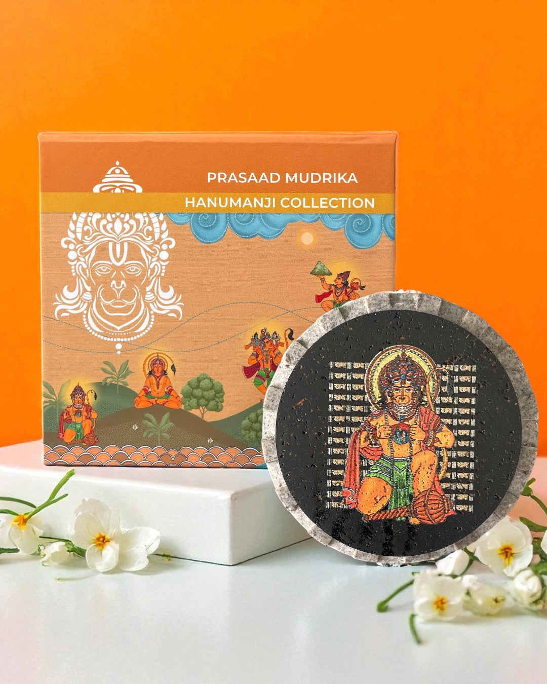 PRASAAD MUDRIKA - Hanumanji with Shri Ram and Sitaji (Circle)