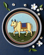 Sustainable Jain wall decor Bull Swapna representing righteousness and stability