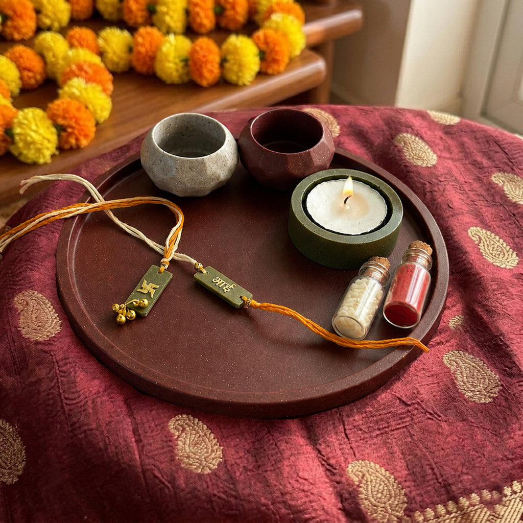 Eco Puja Thali Red