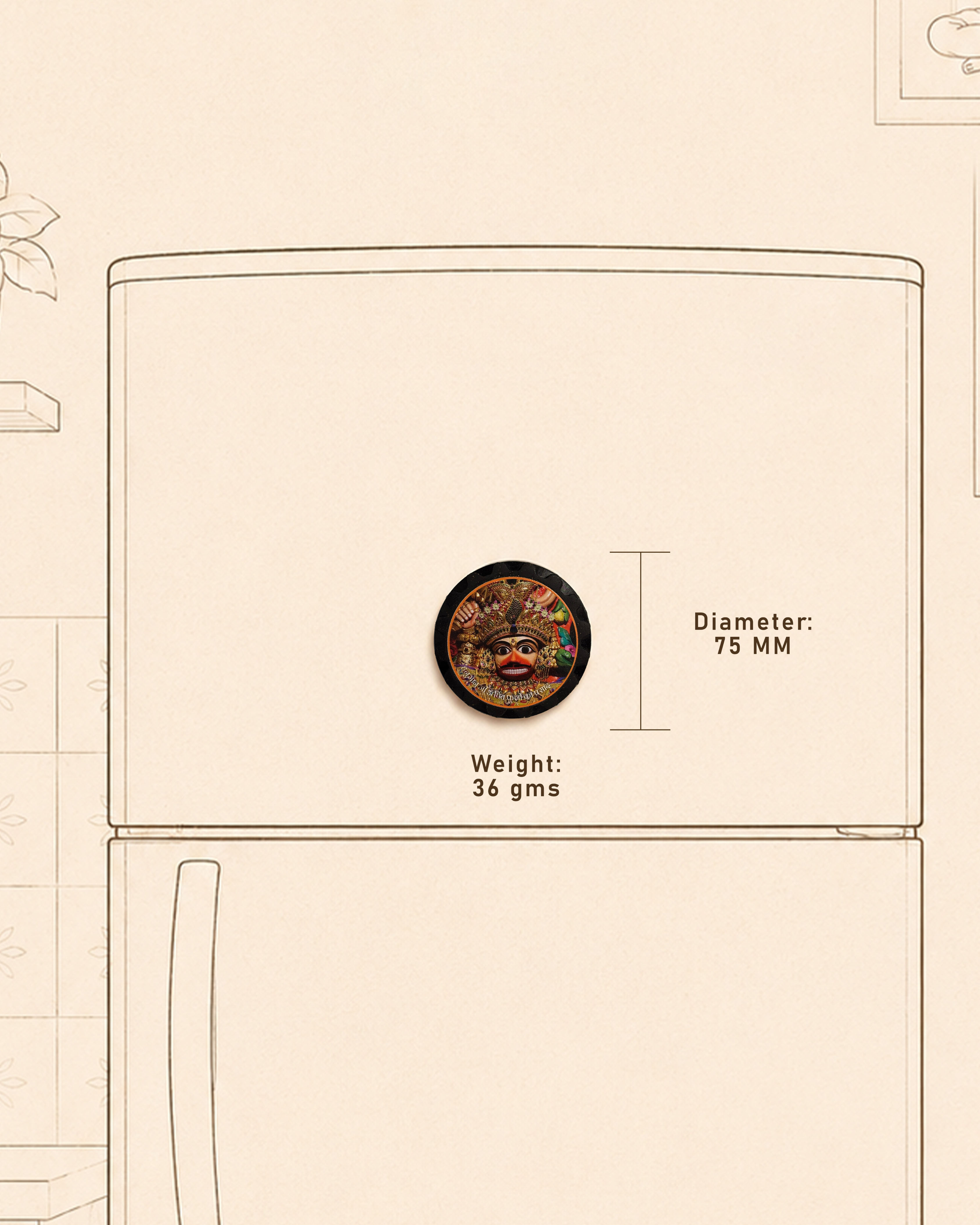 BHAKTI MAGNET - KBD HANUMANJI FACE