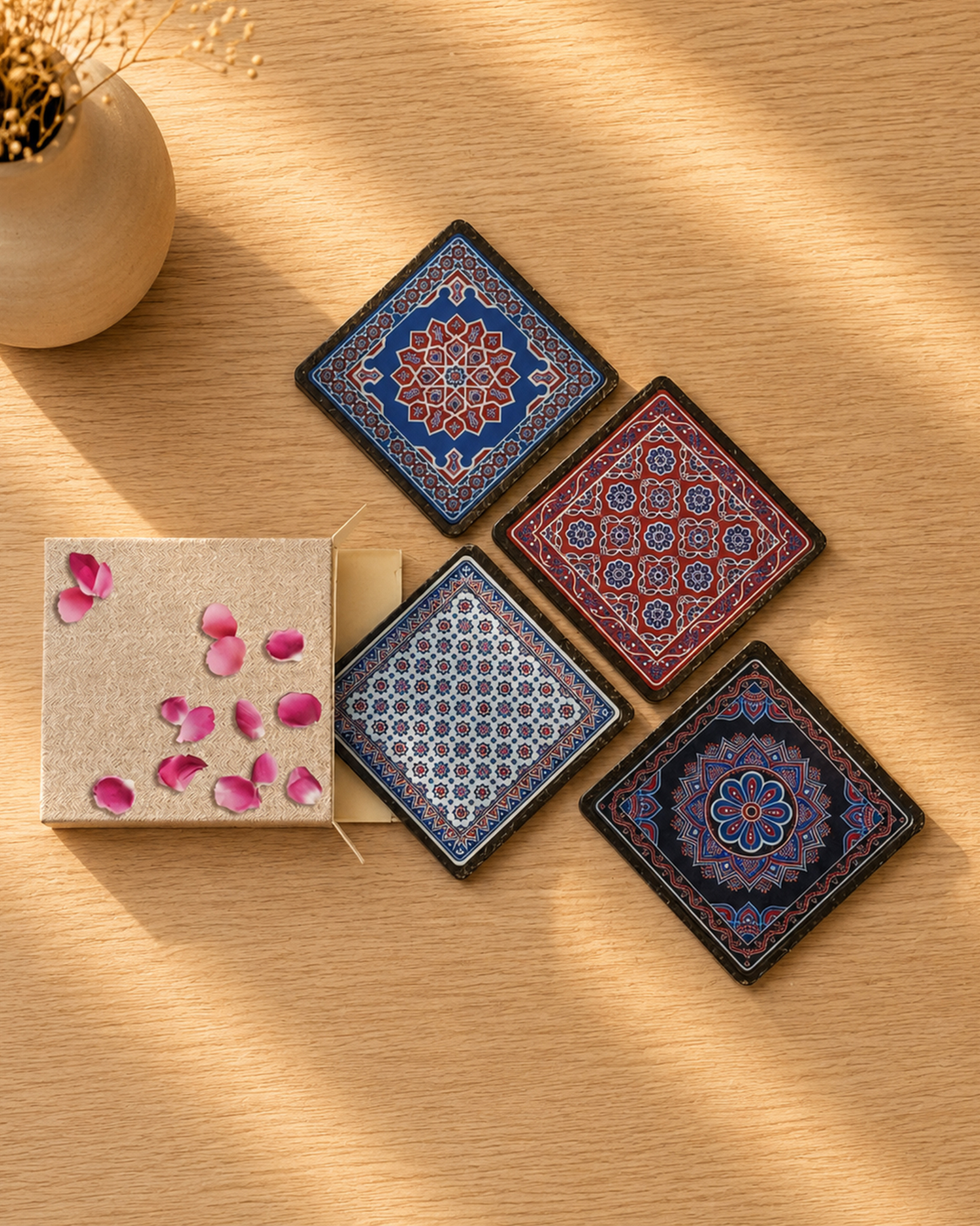 Ajrakh Coasters