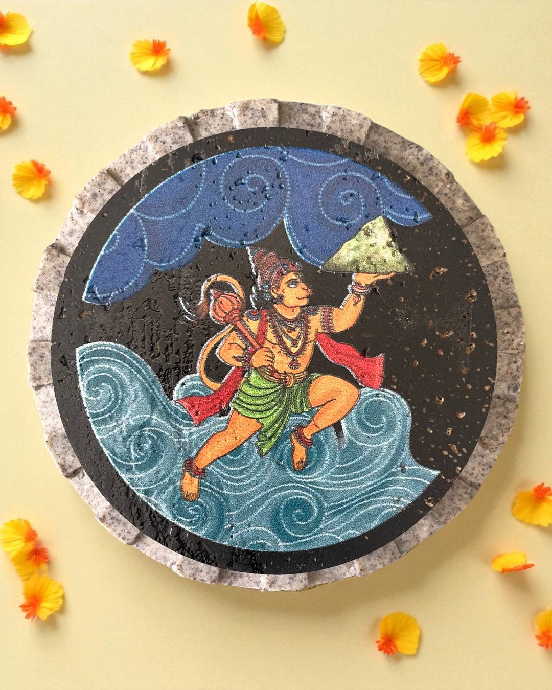 AASTHA MAGNET  - Hanumanji with Dronagiri Mountain (Circle)