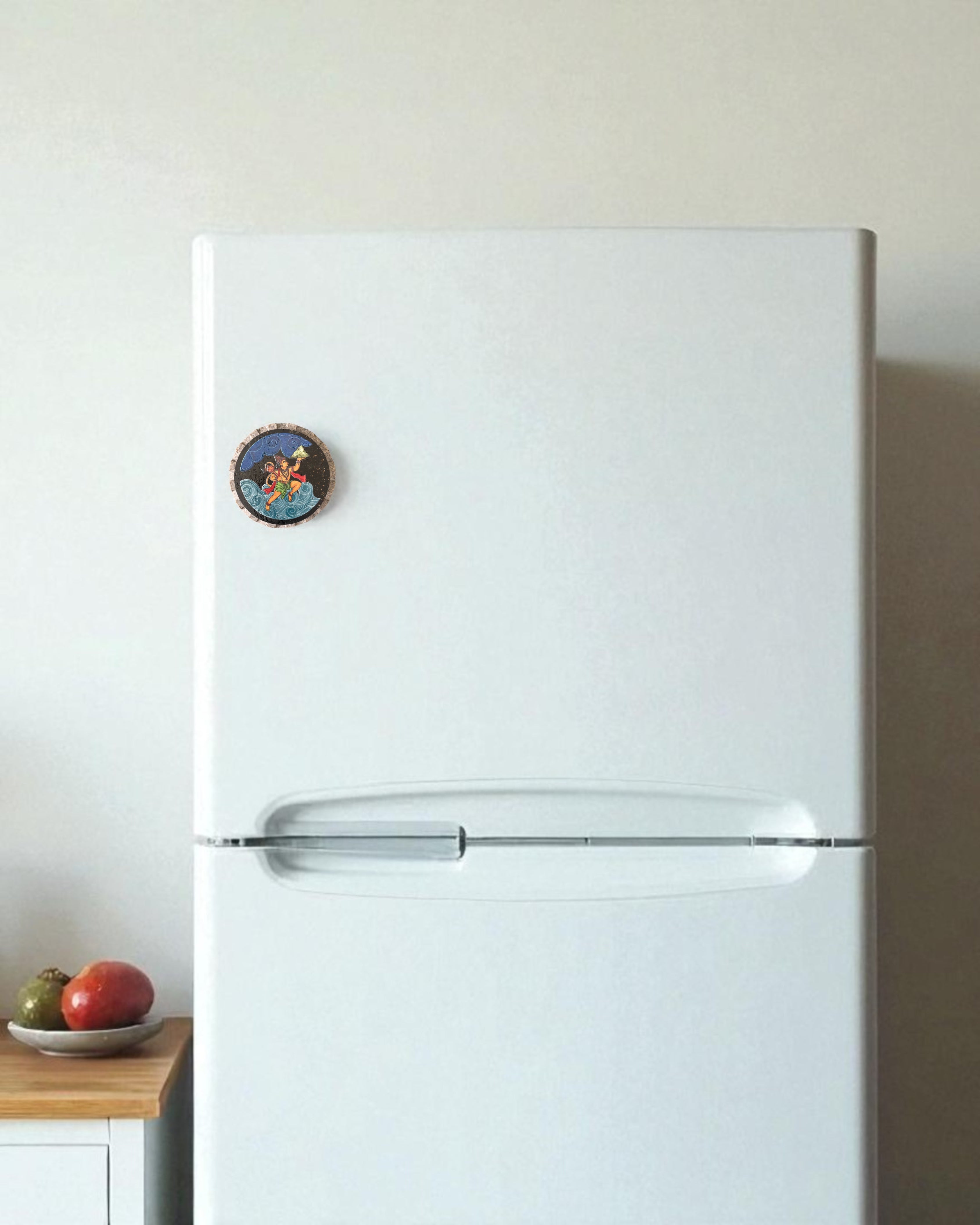 AASTHA MAGNET  - Hanumanji with Dronagiri Mountain (Circle)