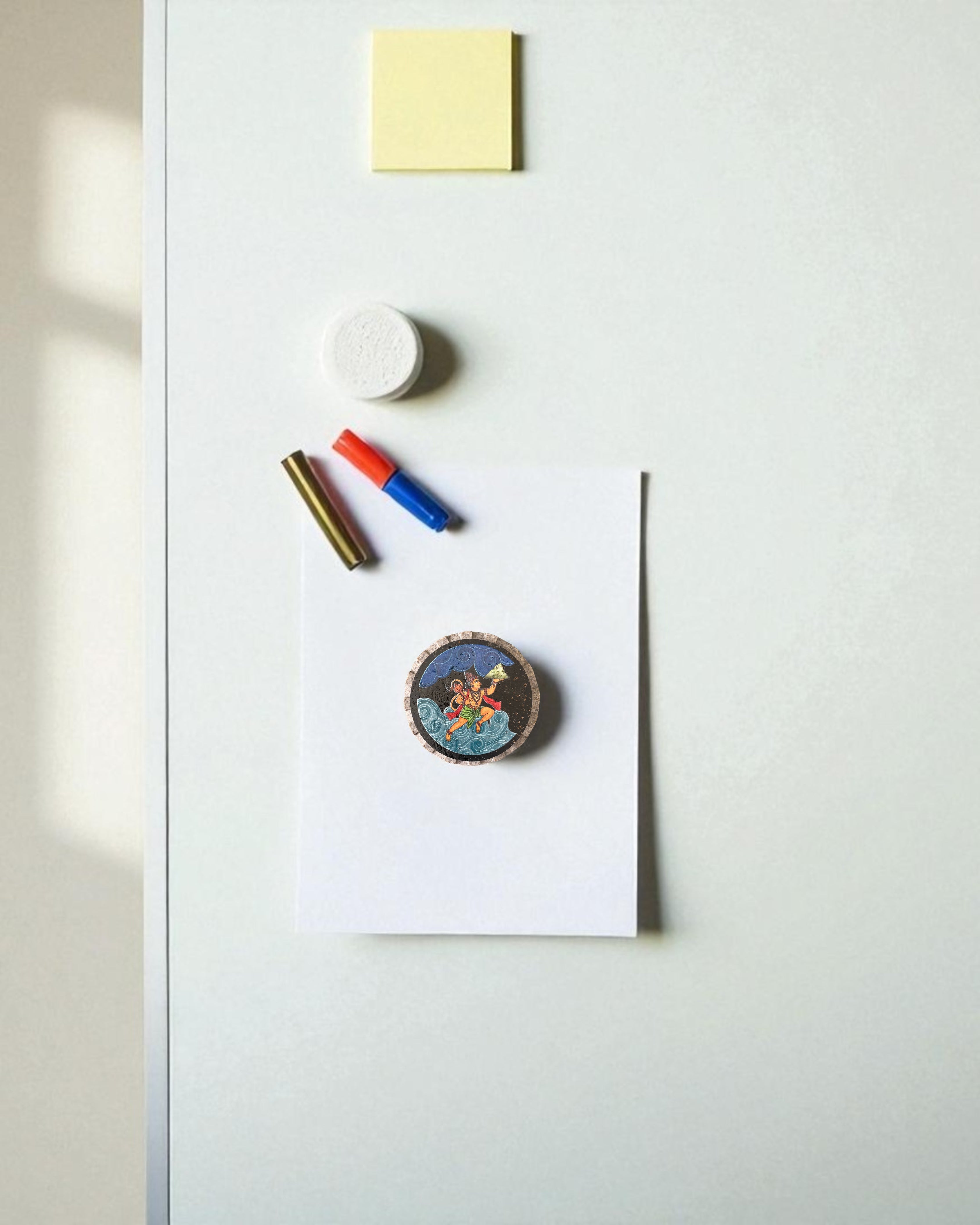 AASTHA MAGNET  - Hanumanji with Dronagiri Mountain (Circle)