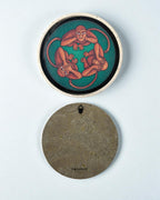 THREE WISE MONKEYS DECOR PLATE - EMERALD (25 cm)