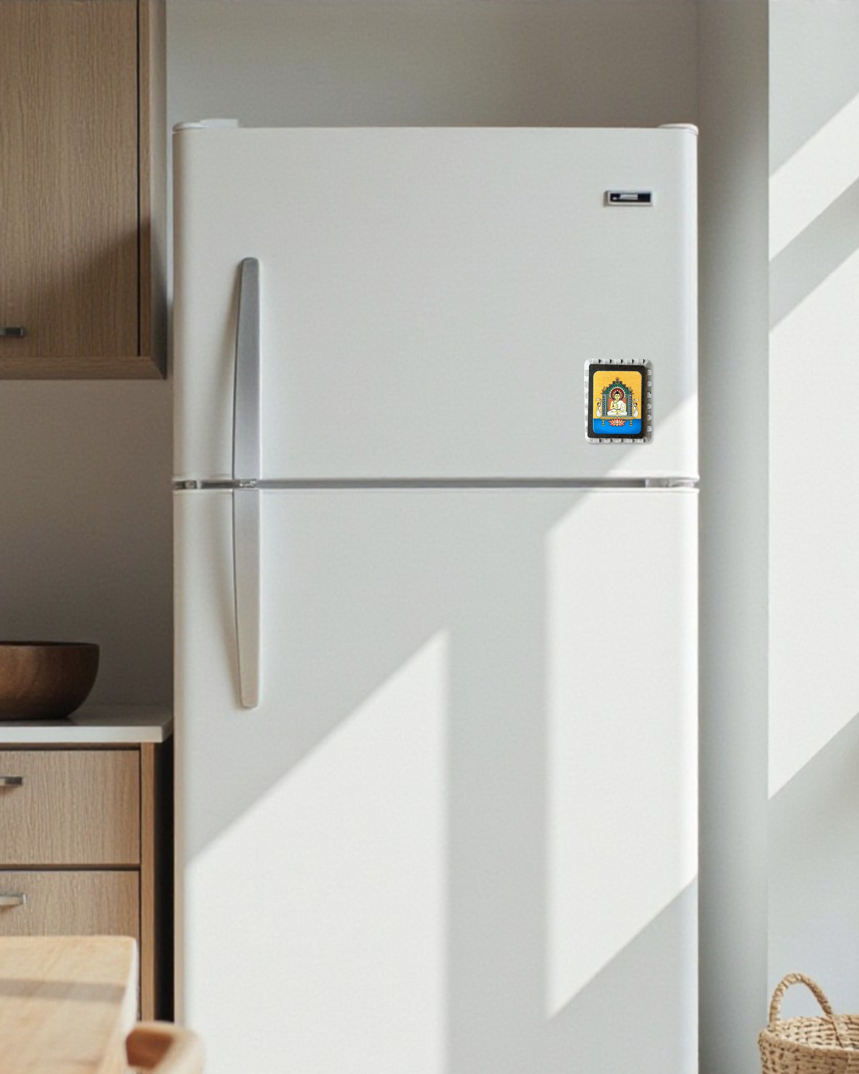 Sustainable Mahavir Swami Devotional Fridge Magnet (Rectangle)