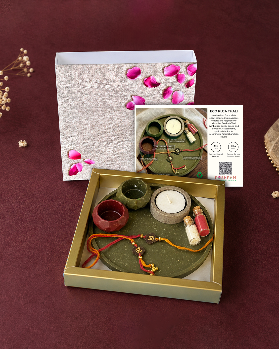 Eco Puja Thali Green