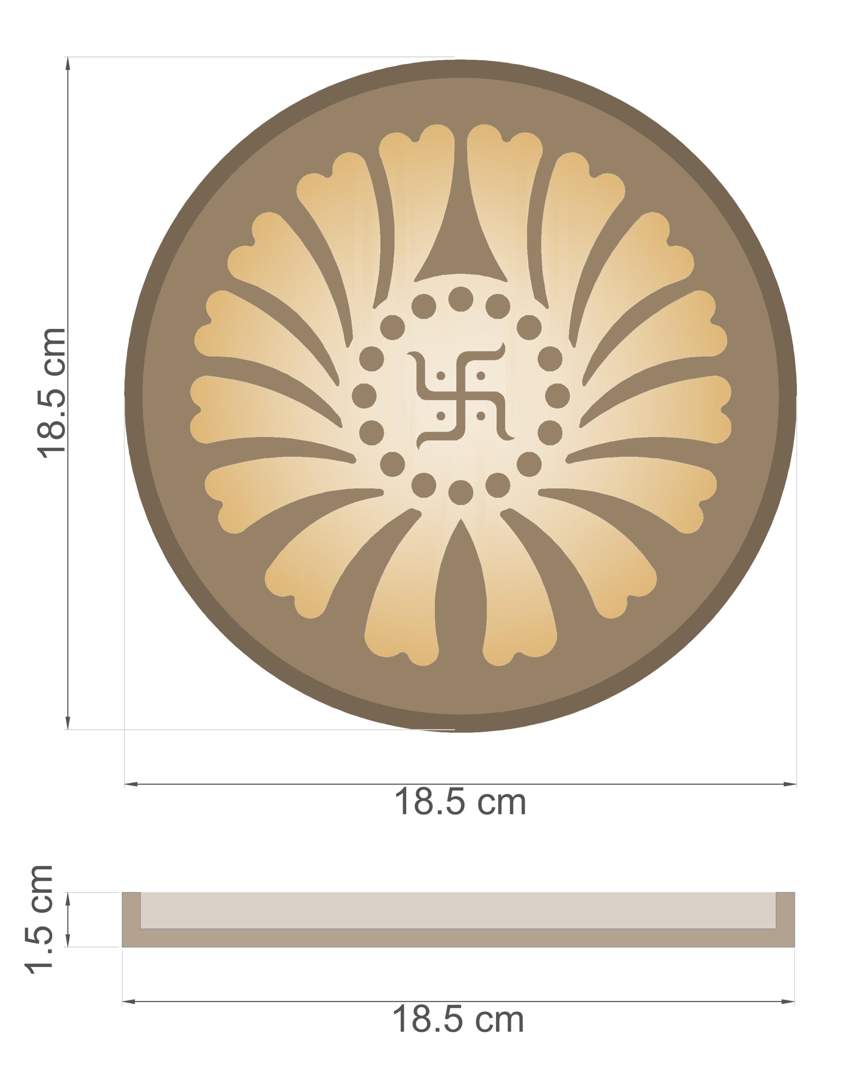 POOJA THALI - 18.5 cm