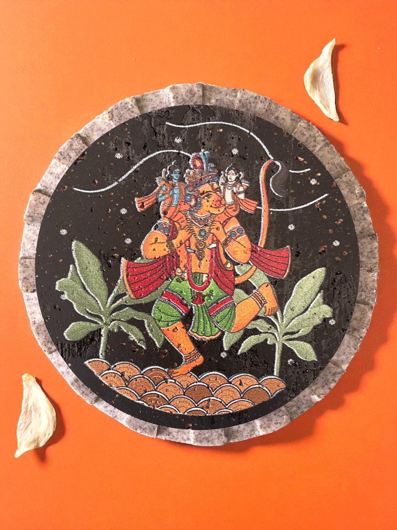 PRASAAD MUDRIKA - Hanumanji with Shri Ram and Lakshman (Circle)