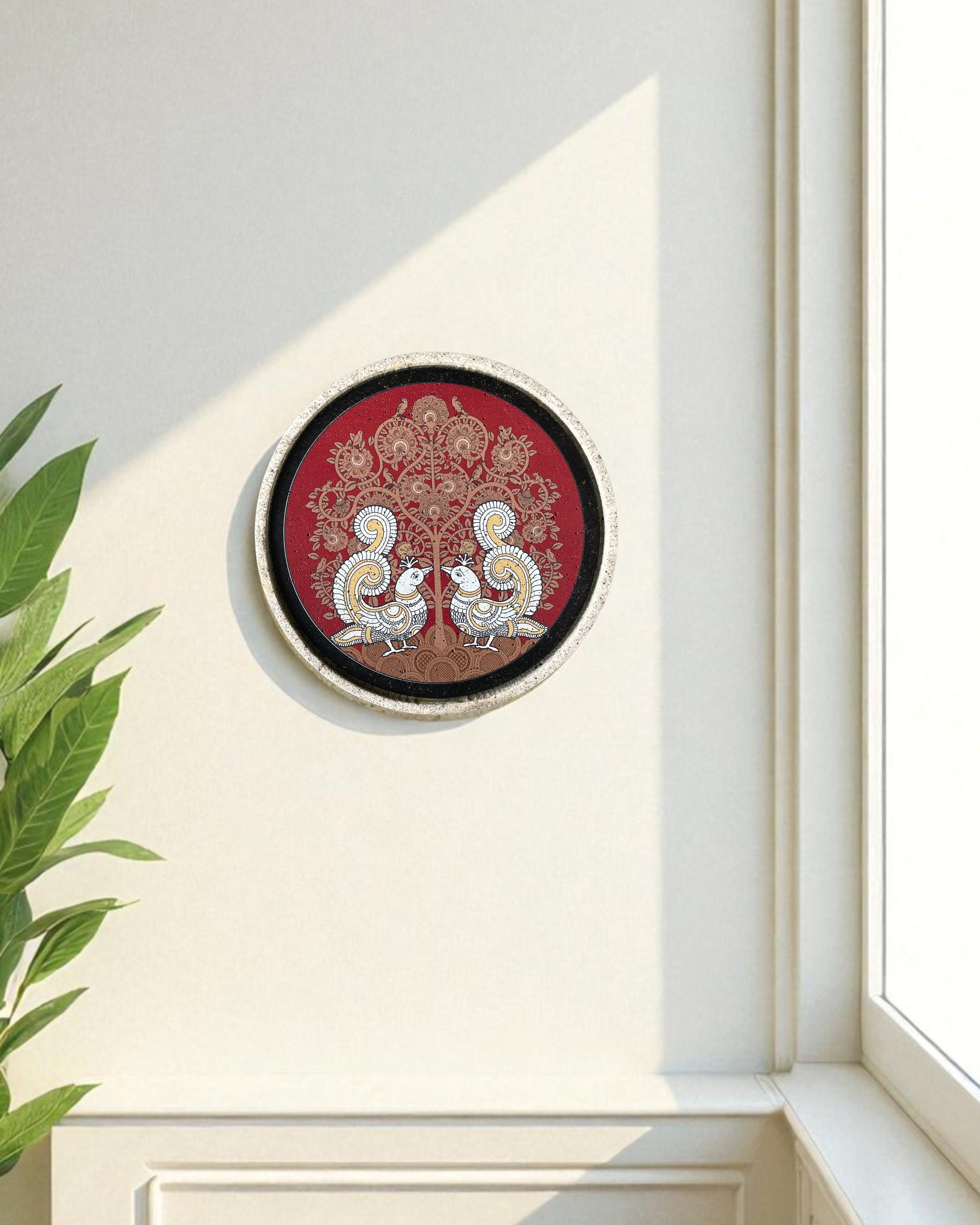 SUSHOBHAN THALI - Peacock Motif (18.5 cm)