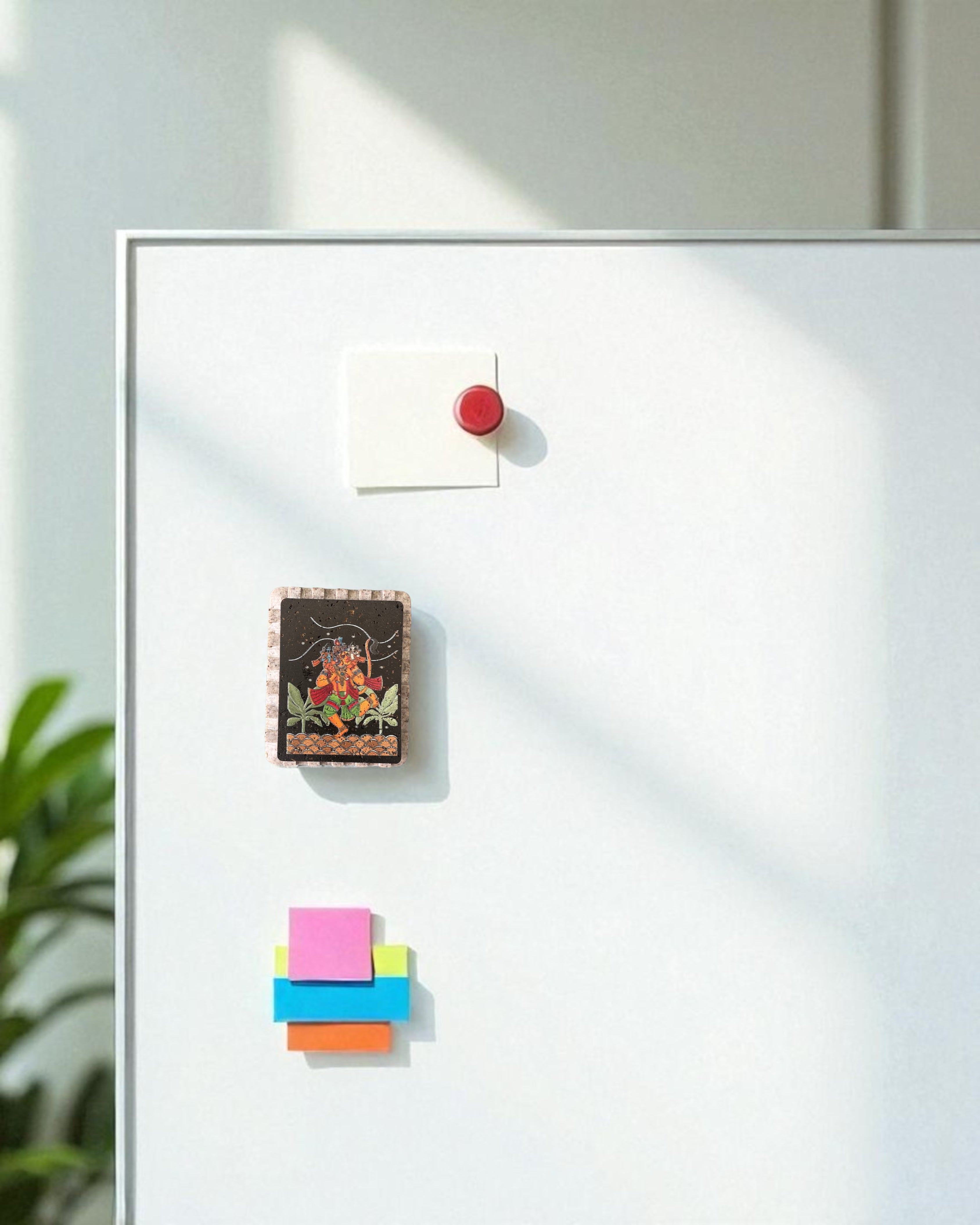 AASTHA MAGNET - Hanumanji with Shri Ram and Lakshman (Rectangle)