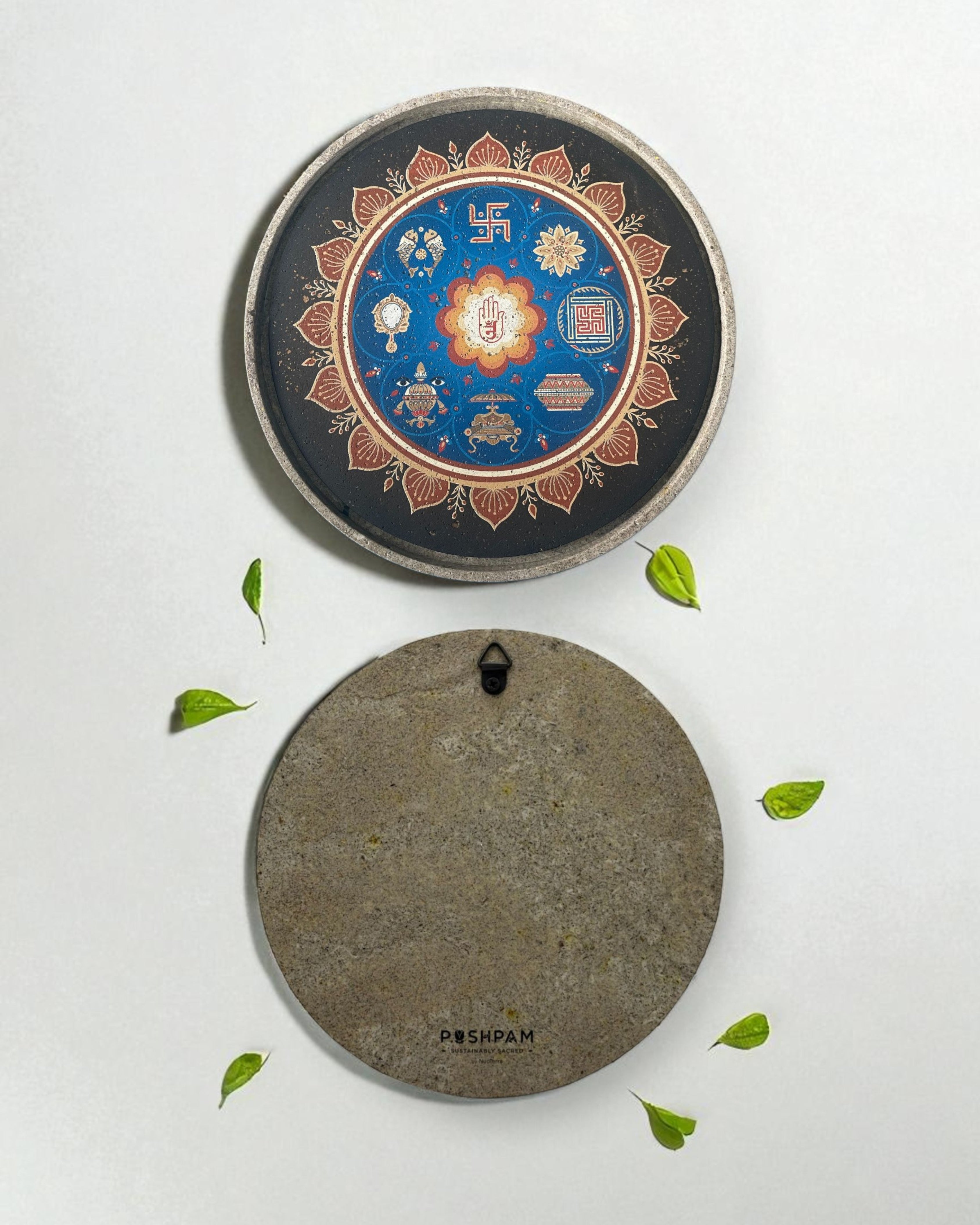 ASHTAMANGAL DECOR PLATE (ALL IN ONE) - 25 cm