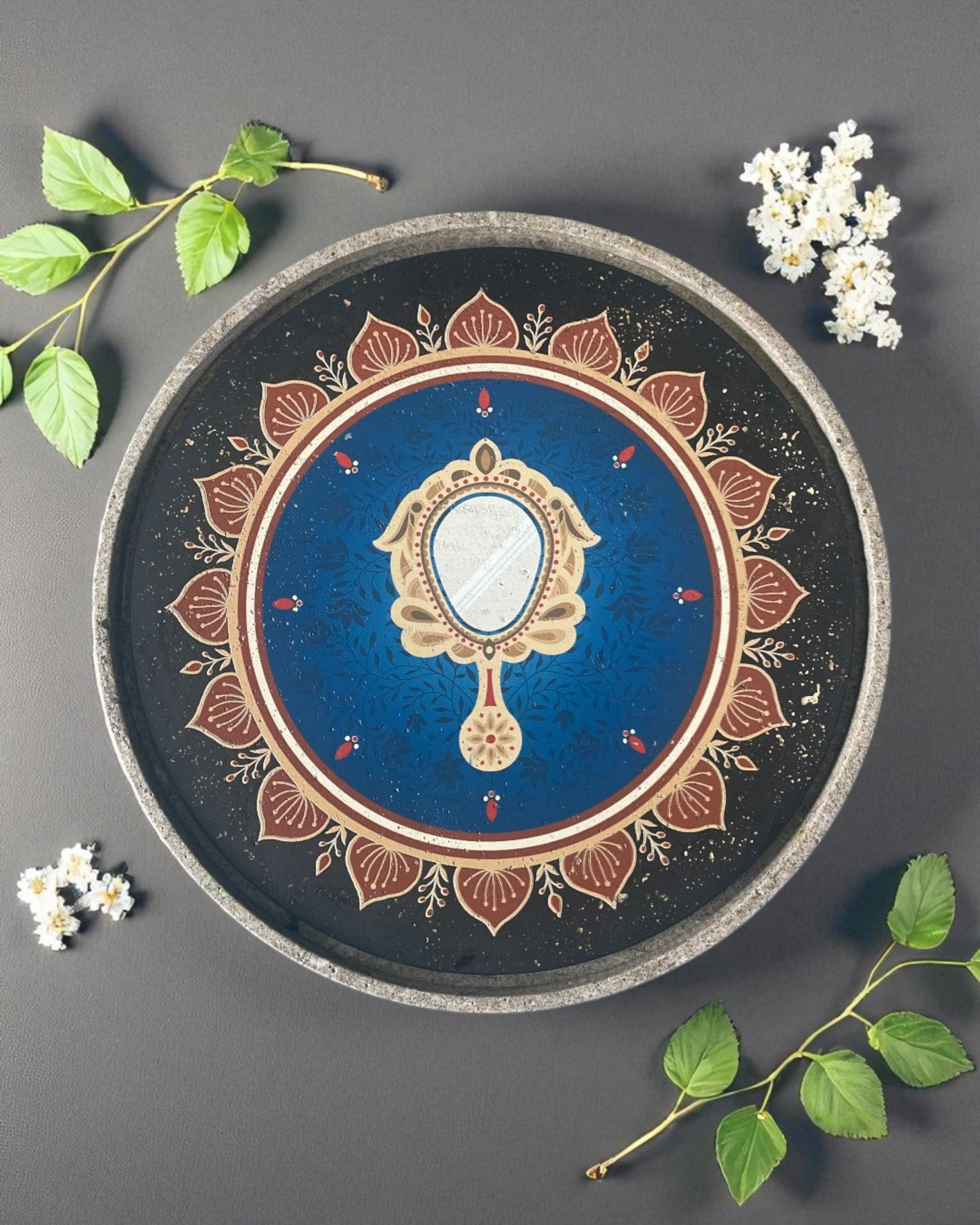 ASHTAMANGAL + MAHAVIR SWAMI(SET OF 9) - 25 cm