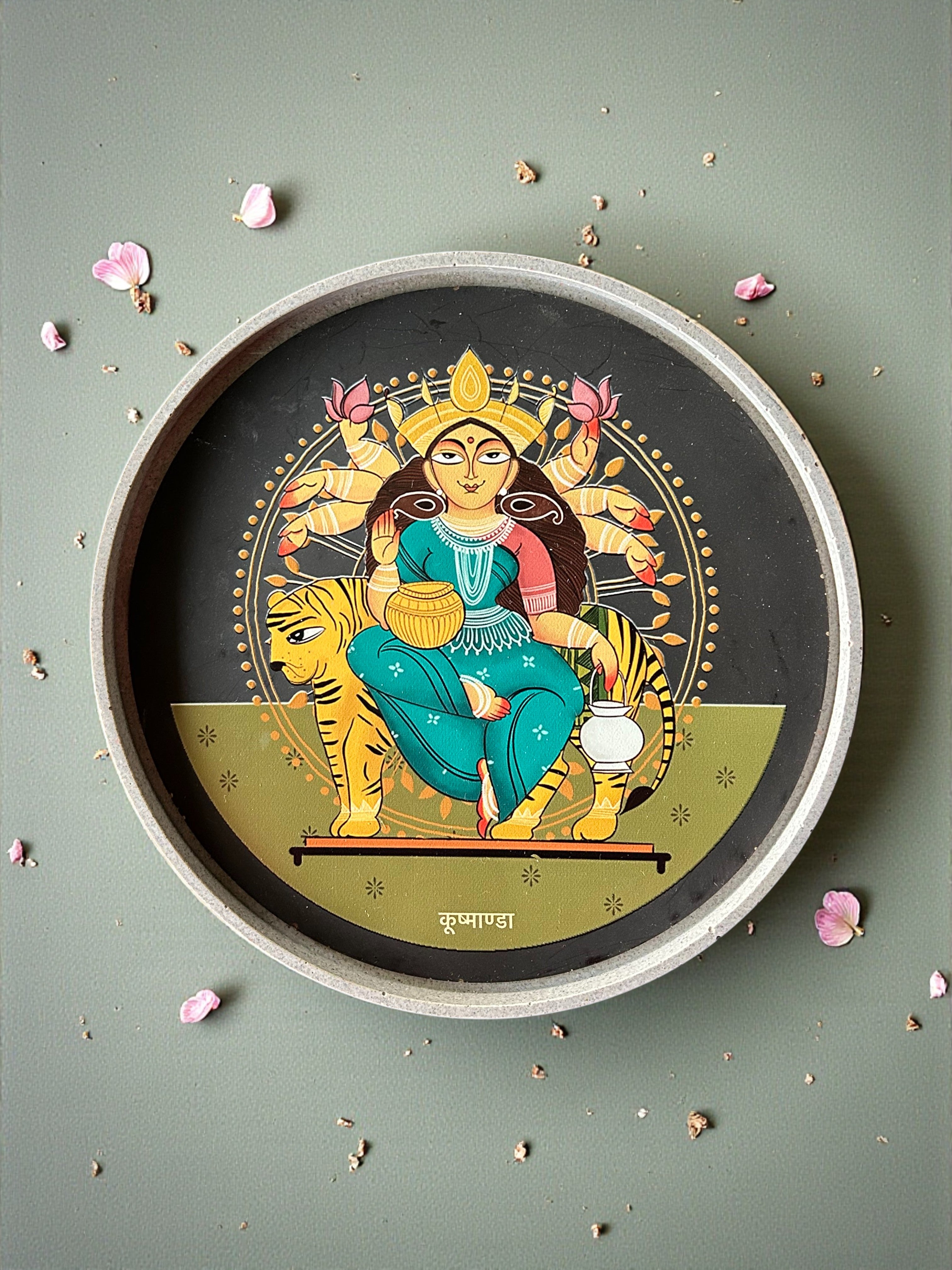 NAVDURGA (SET OF 9) -  DECOR PLATES - 18.5 cm