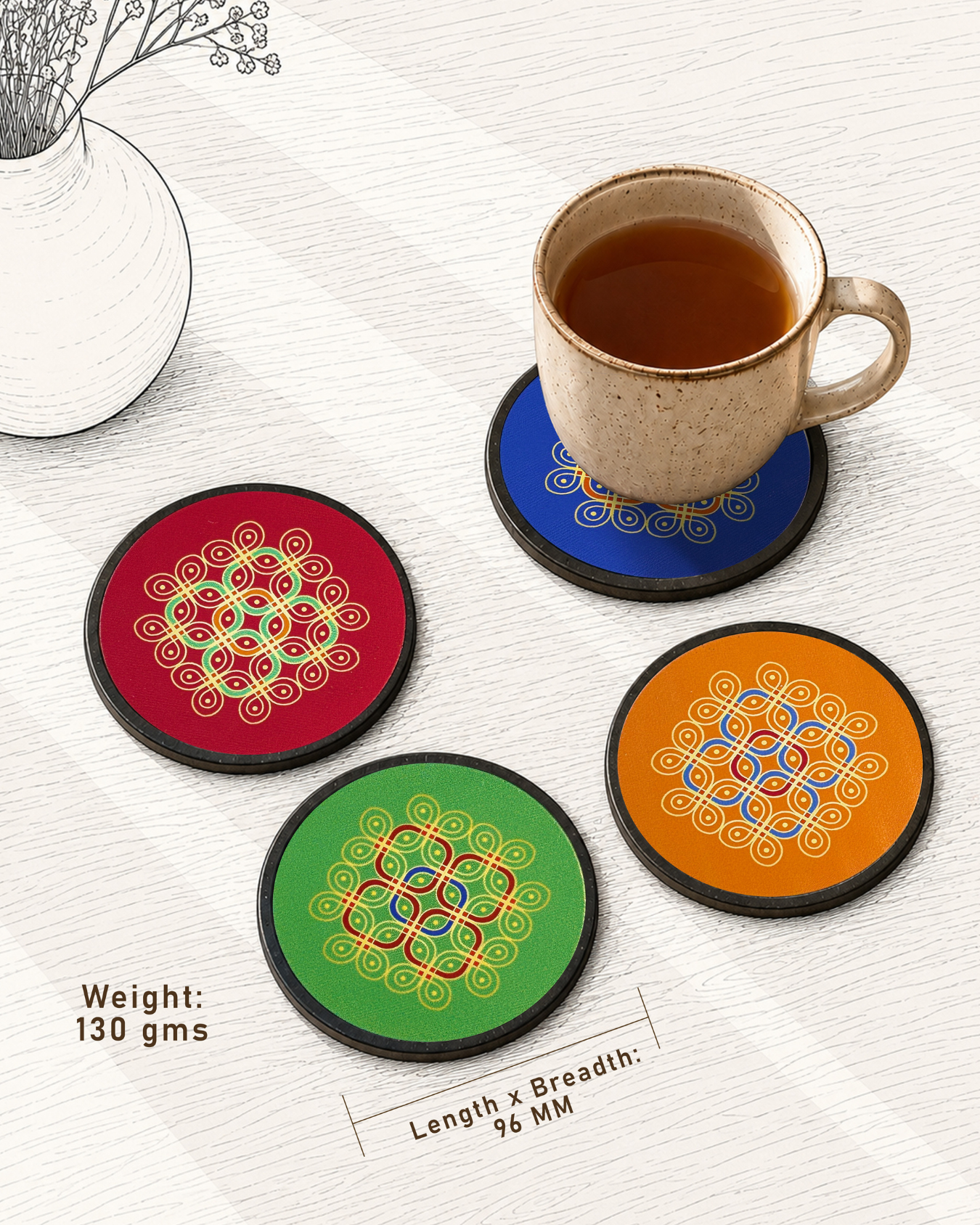 Kolam Coasters