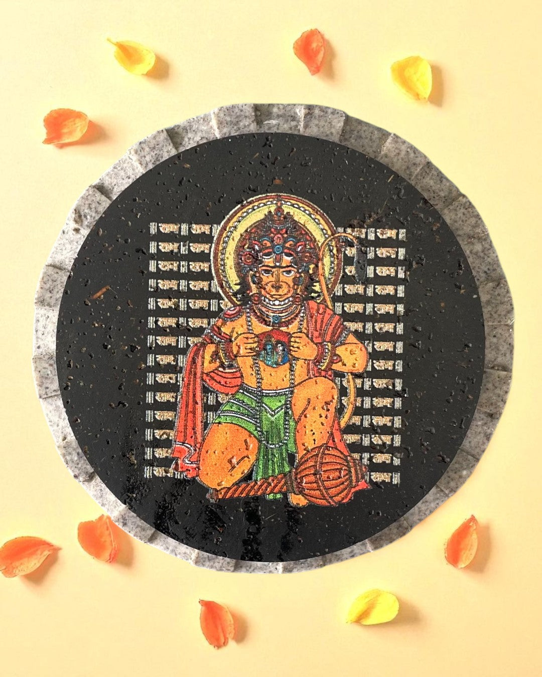 AASTHA MAGNET  - Hanumanji with Shri Ram and Sitaji (Circle)
