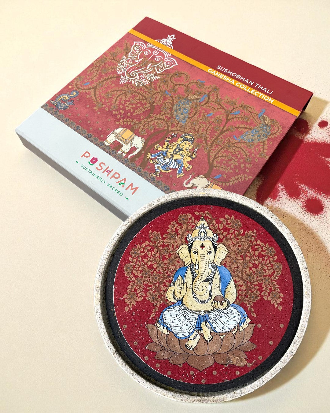 SUSHOBHAN THALI - Ganesha - Right trunk (25 cm)