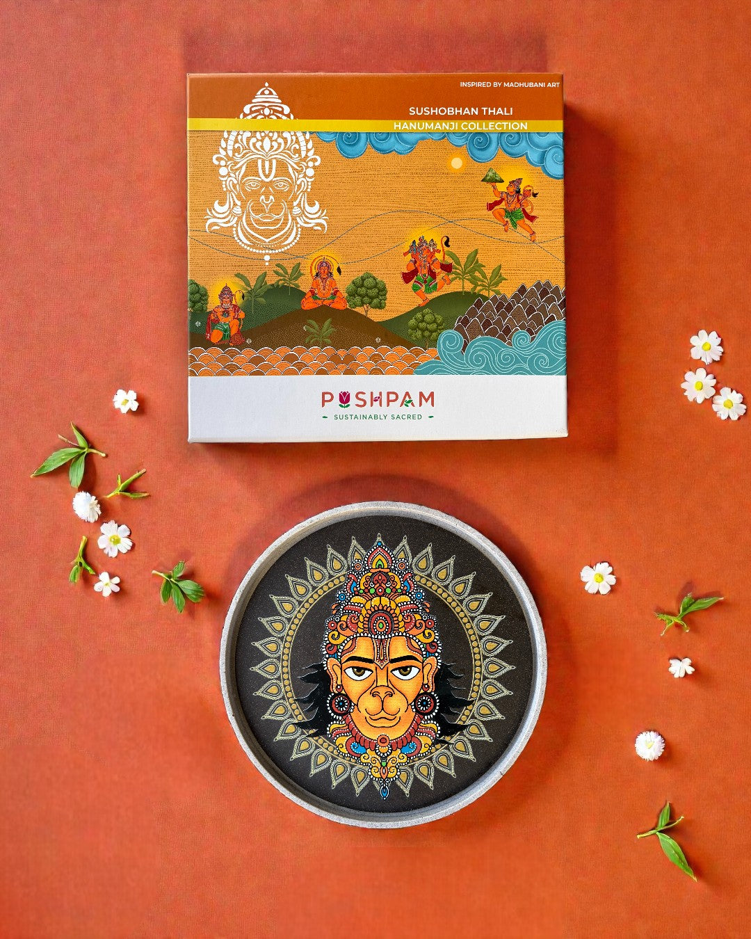 SUSHOBHAN THALI -Radiant Hanuman  (18.5 cm)