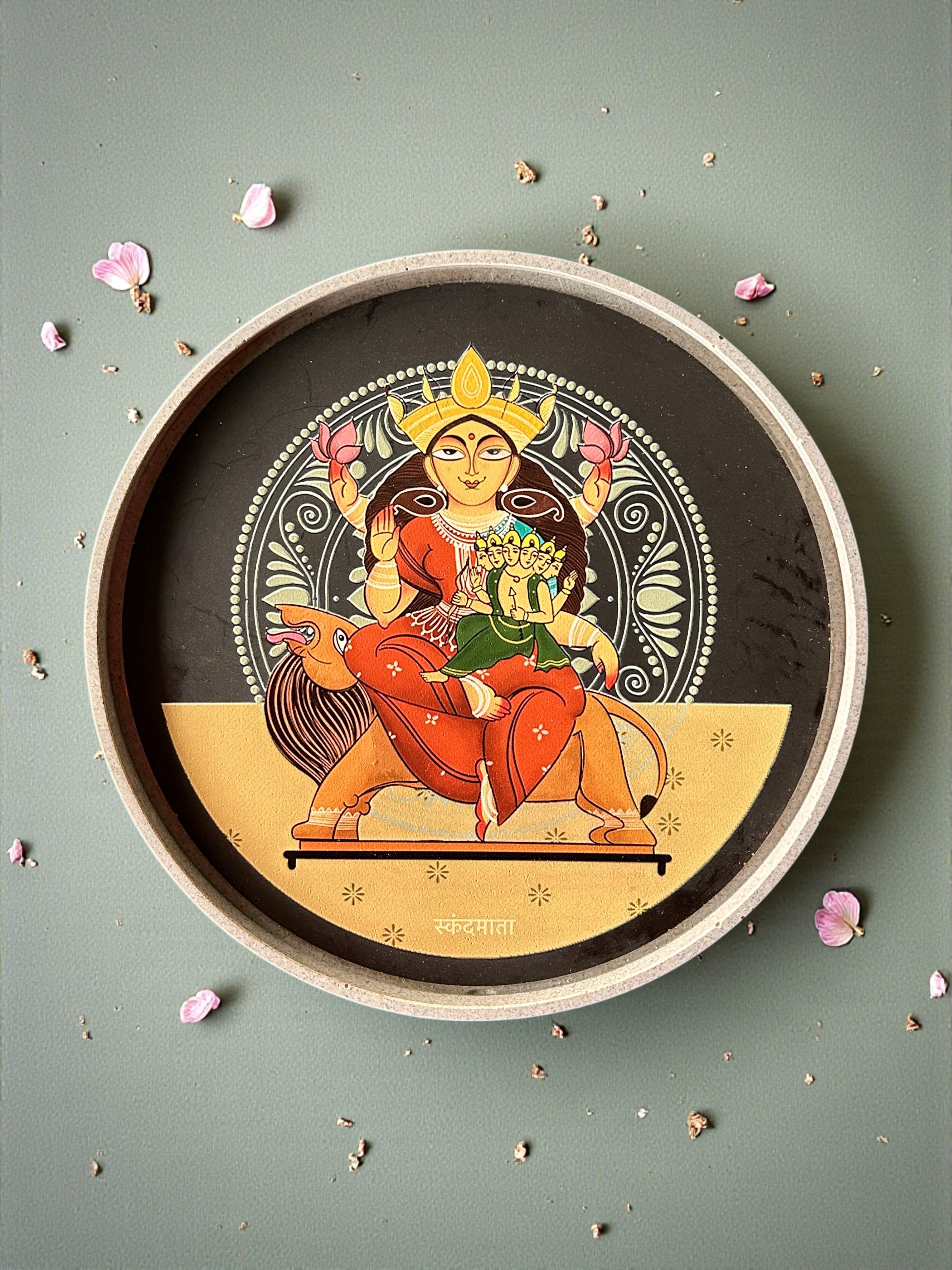 NAVDURGA (SET OF 9) -  DECOR PLATES - 18.5 cm