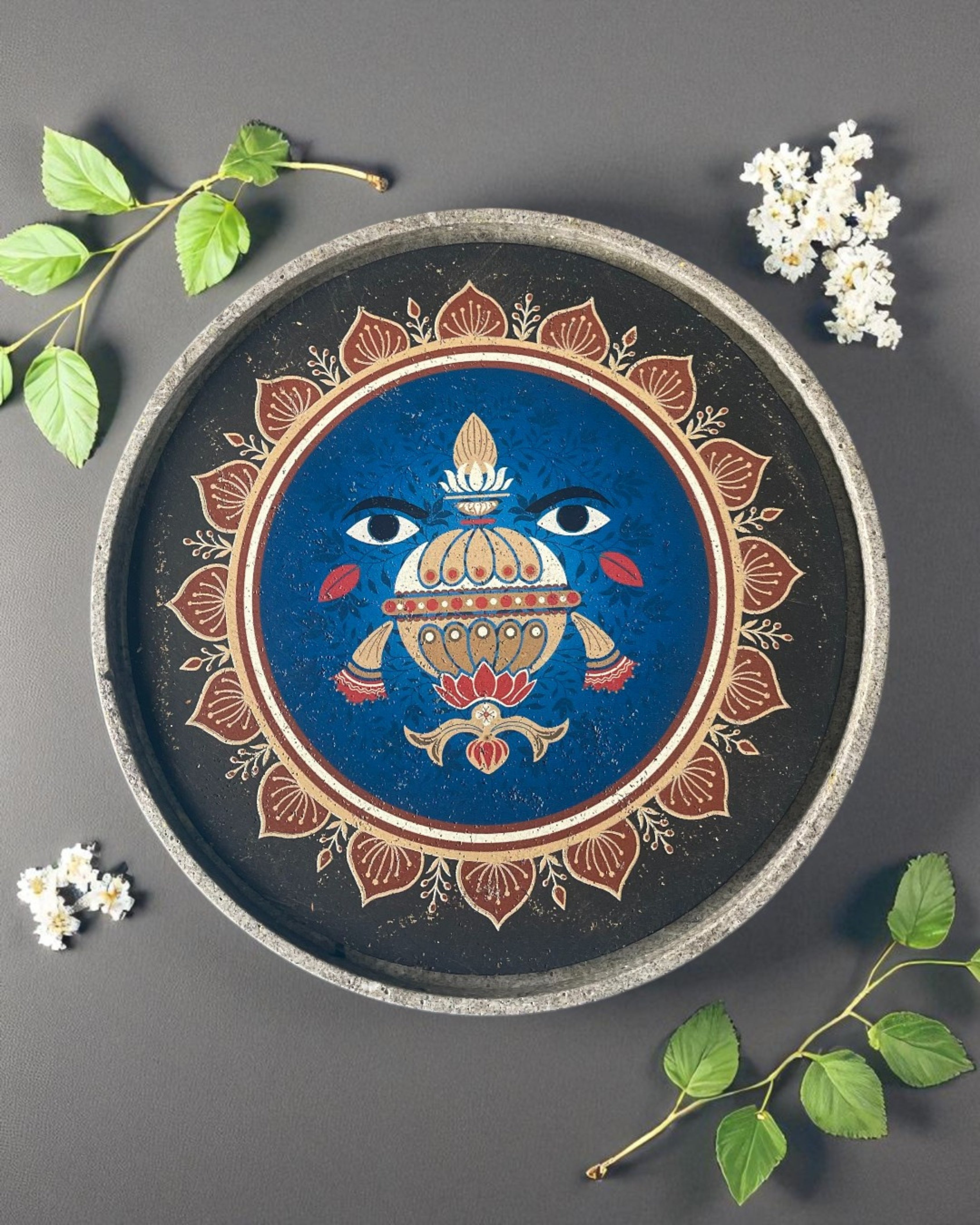 ASHTAMANGAL + MAHAVIR SWAMI(SET OF 9) - 25 cm