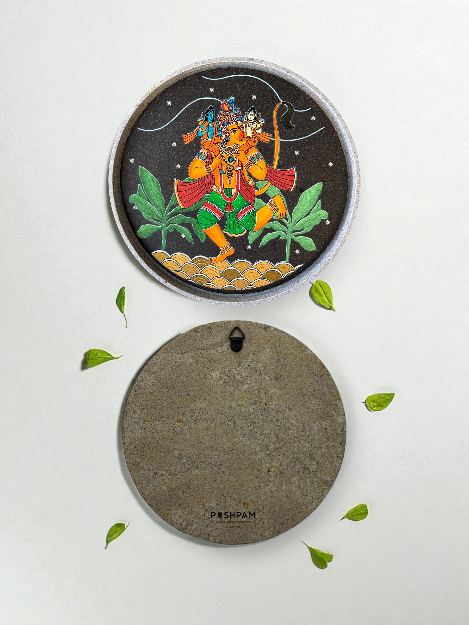 SUSHOBHAN THALI - Hanumanji with Shri Ram and Lakshman (25 cm)