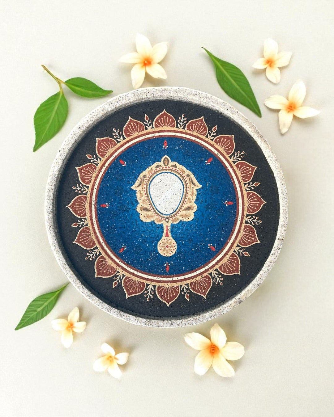 ASHTAMANGAL DECOR PLATES (SET OF 8) - 18.5 cm
