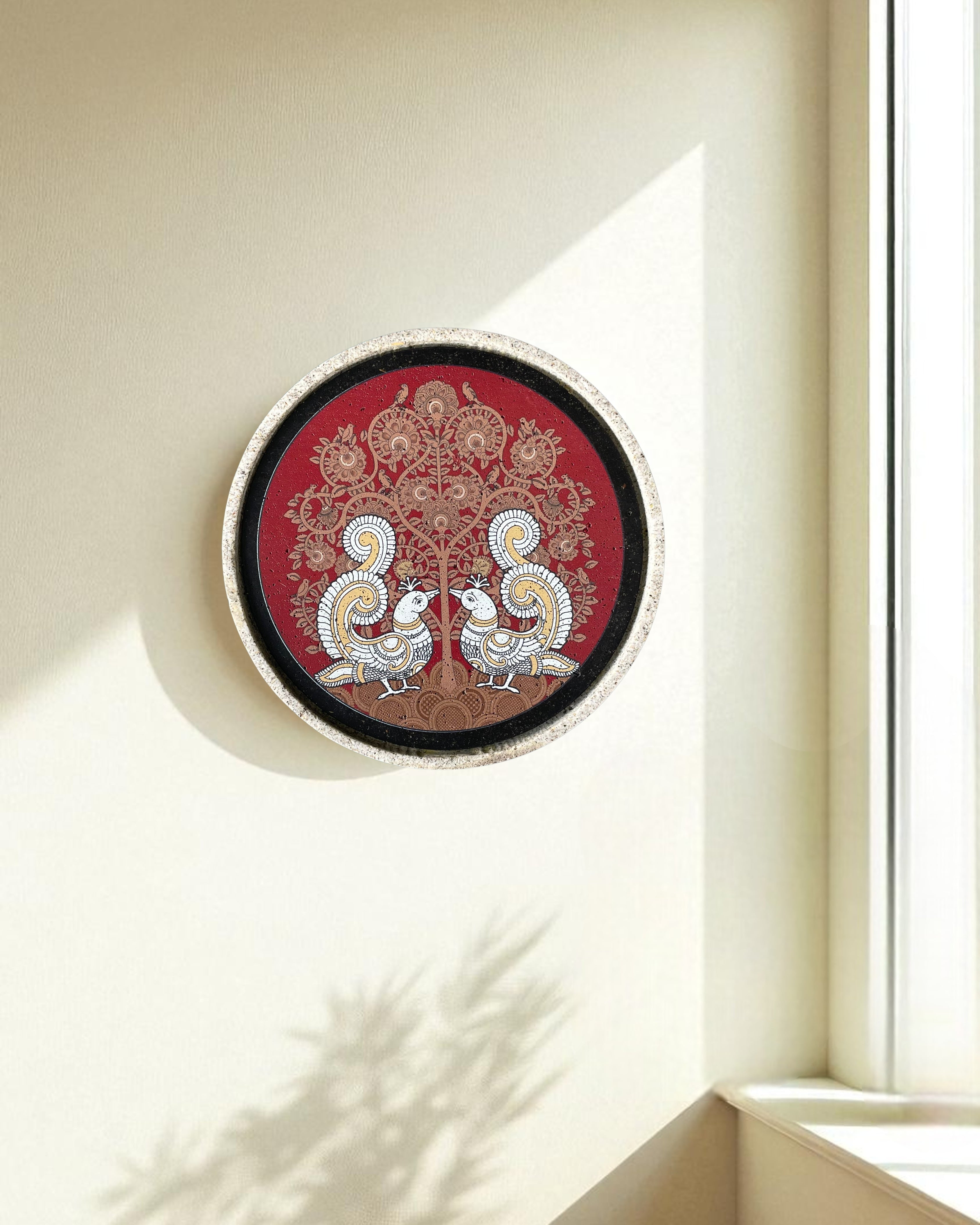 SUSHOBHAN THALI - Peacock Motif (25 cm)